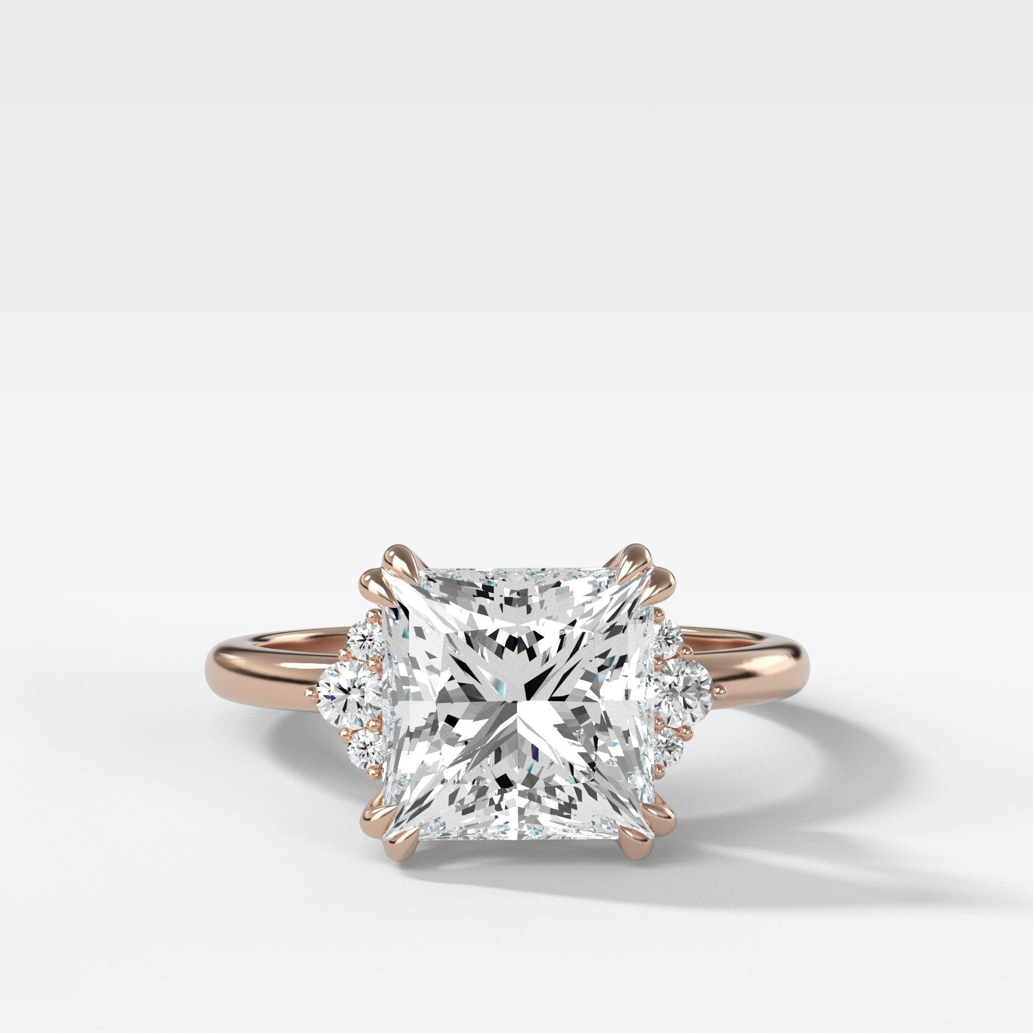 Signature Cluster Engagement Ring With Princess Cut Diamond
