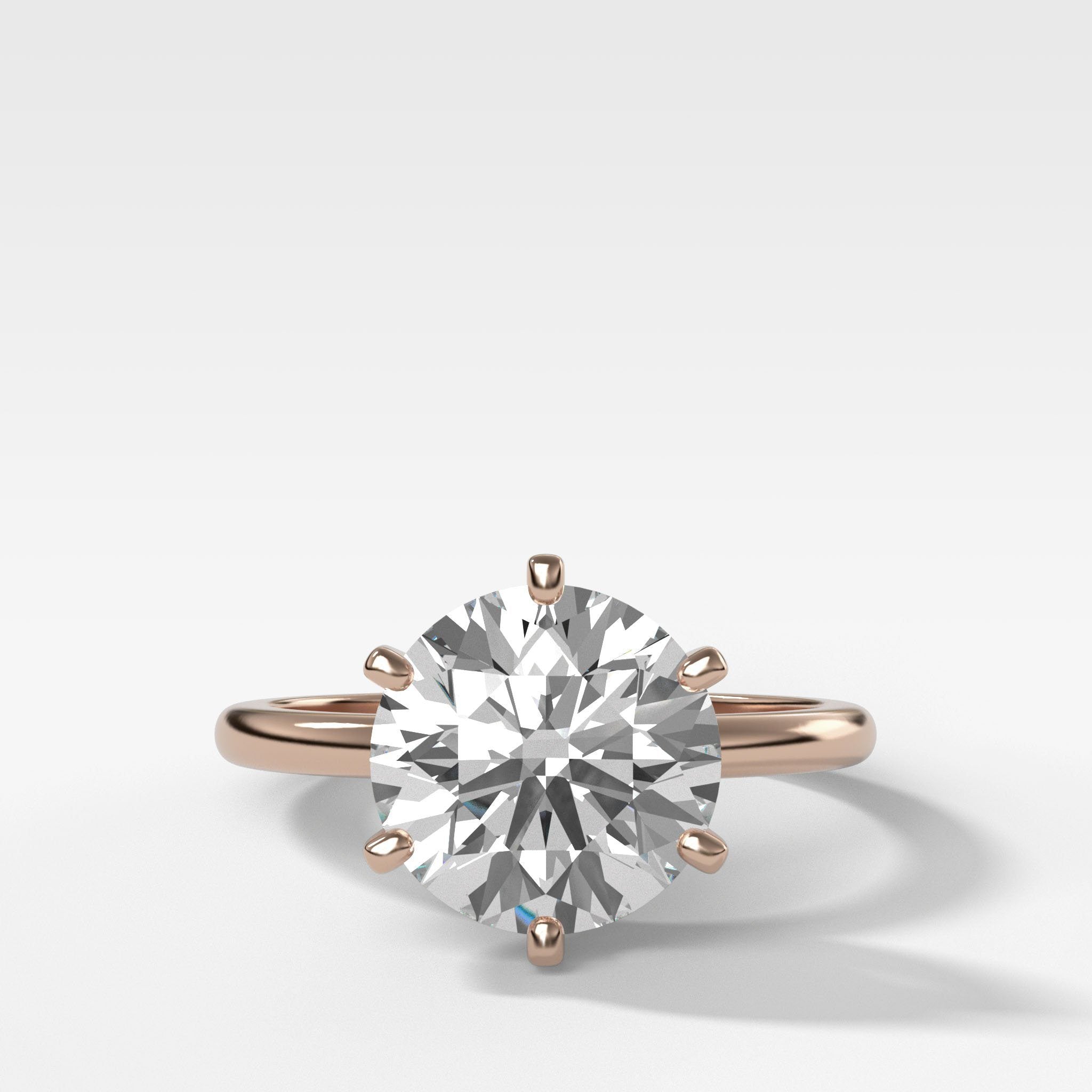 Nova Solitaire Engagement Ring With Round Cut Diamond