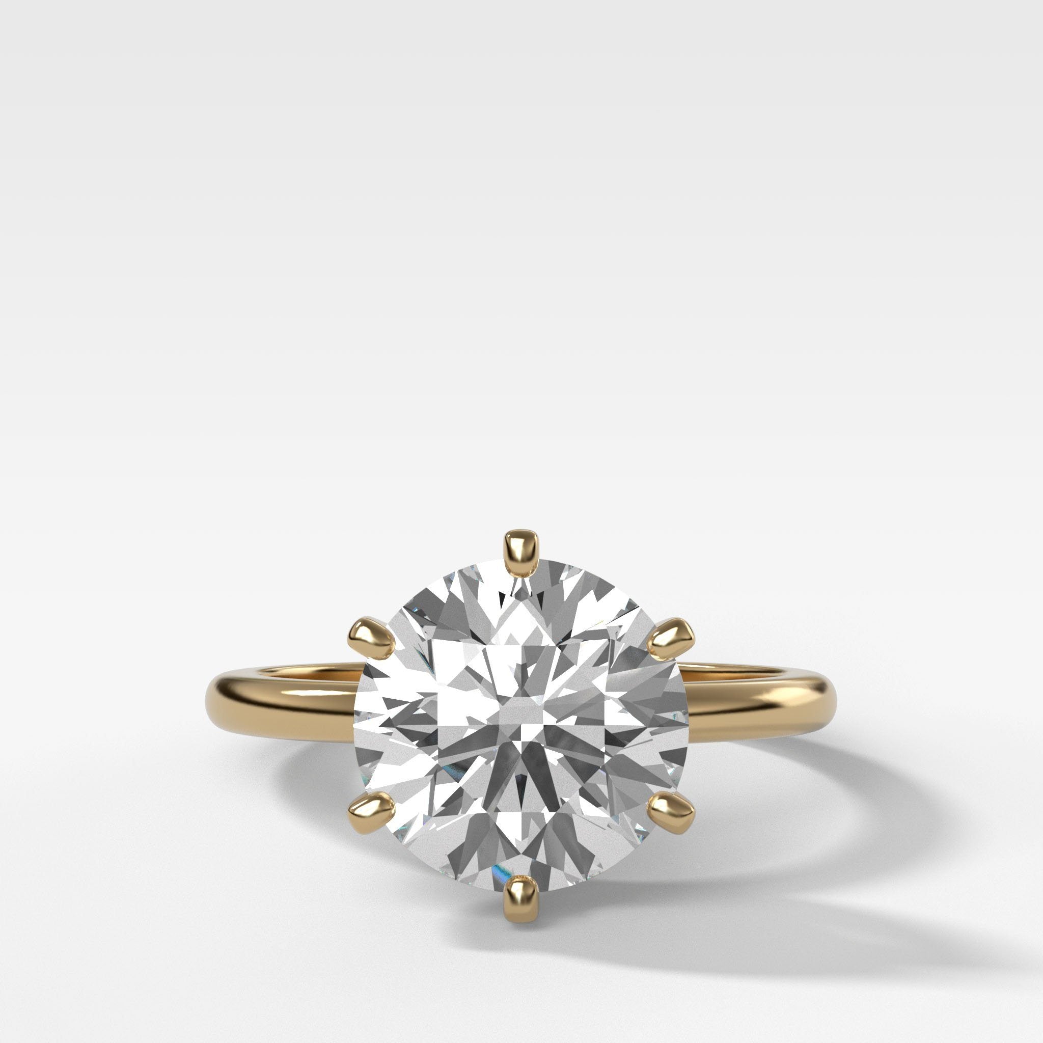 Nova Solitaire Engagement Ring With Round Cut Diamond