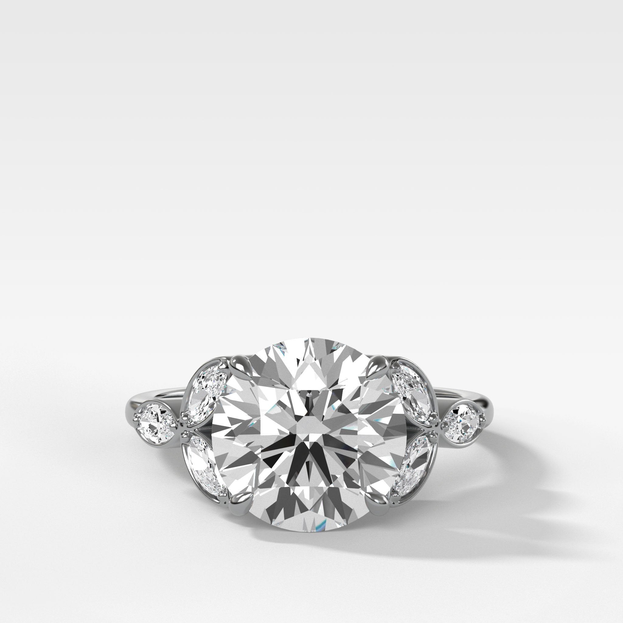 Laurel Engagement Ring With Round Cut Diamond