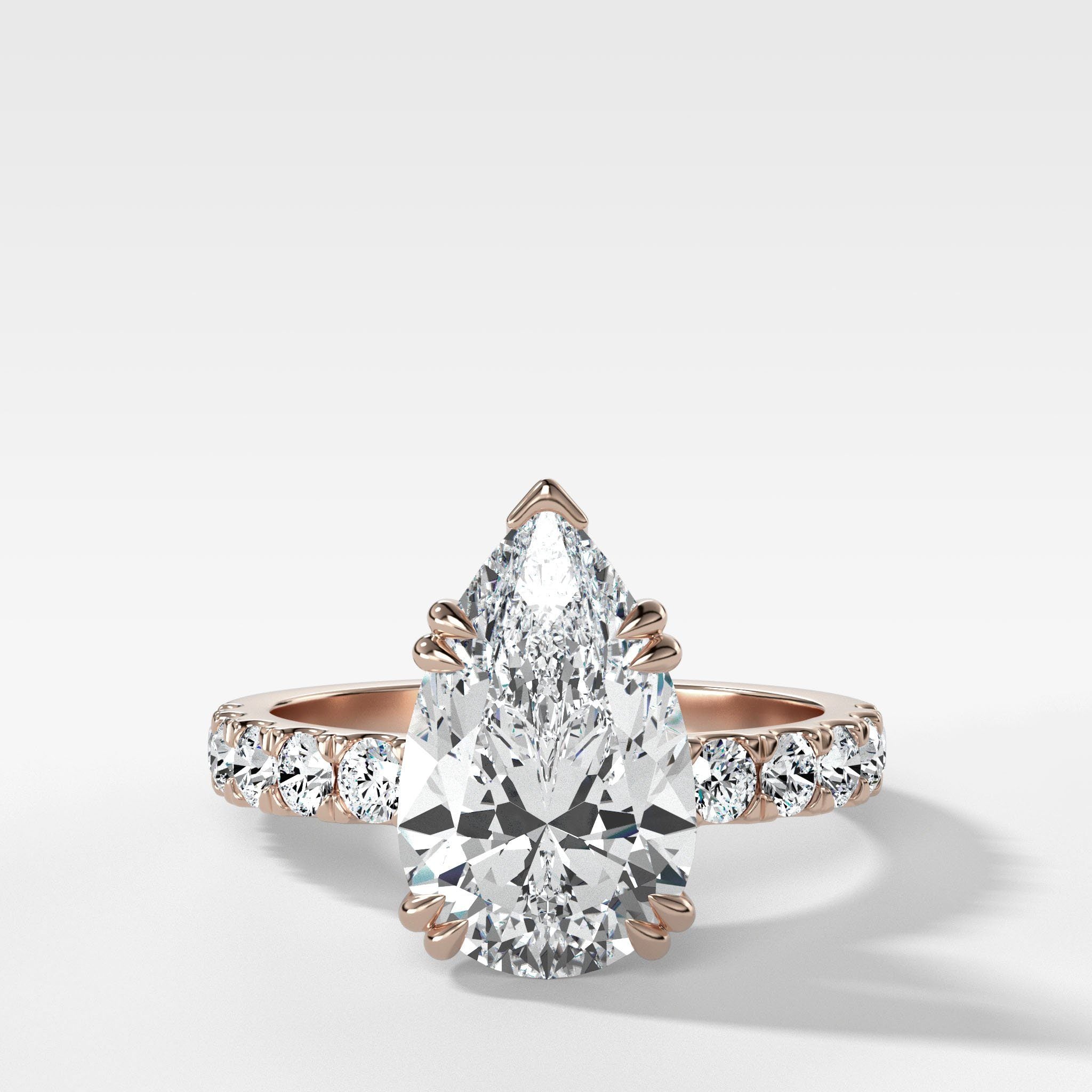 Zenith Engagement Ring With Pear Cut Diamond