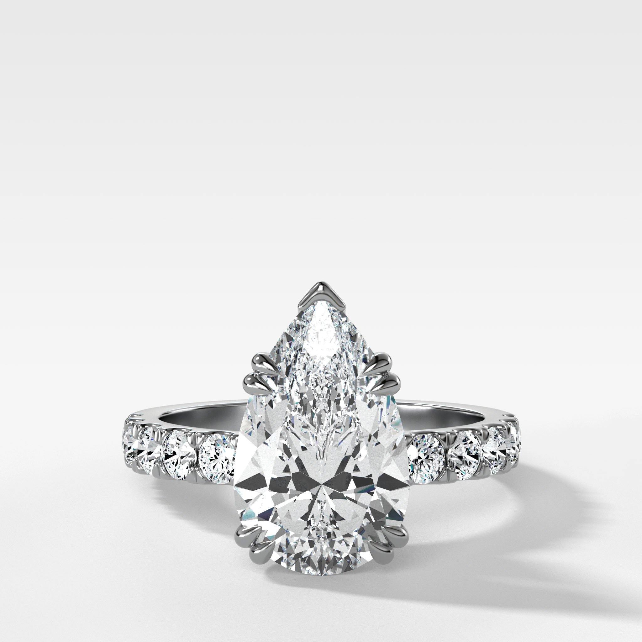 Zenith Engagement Ring With Pear Cut Diamond