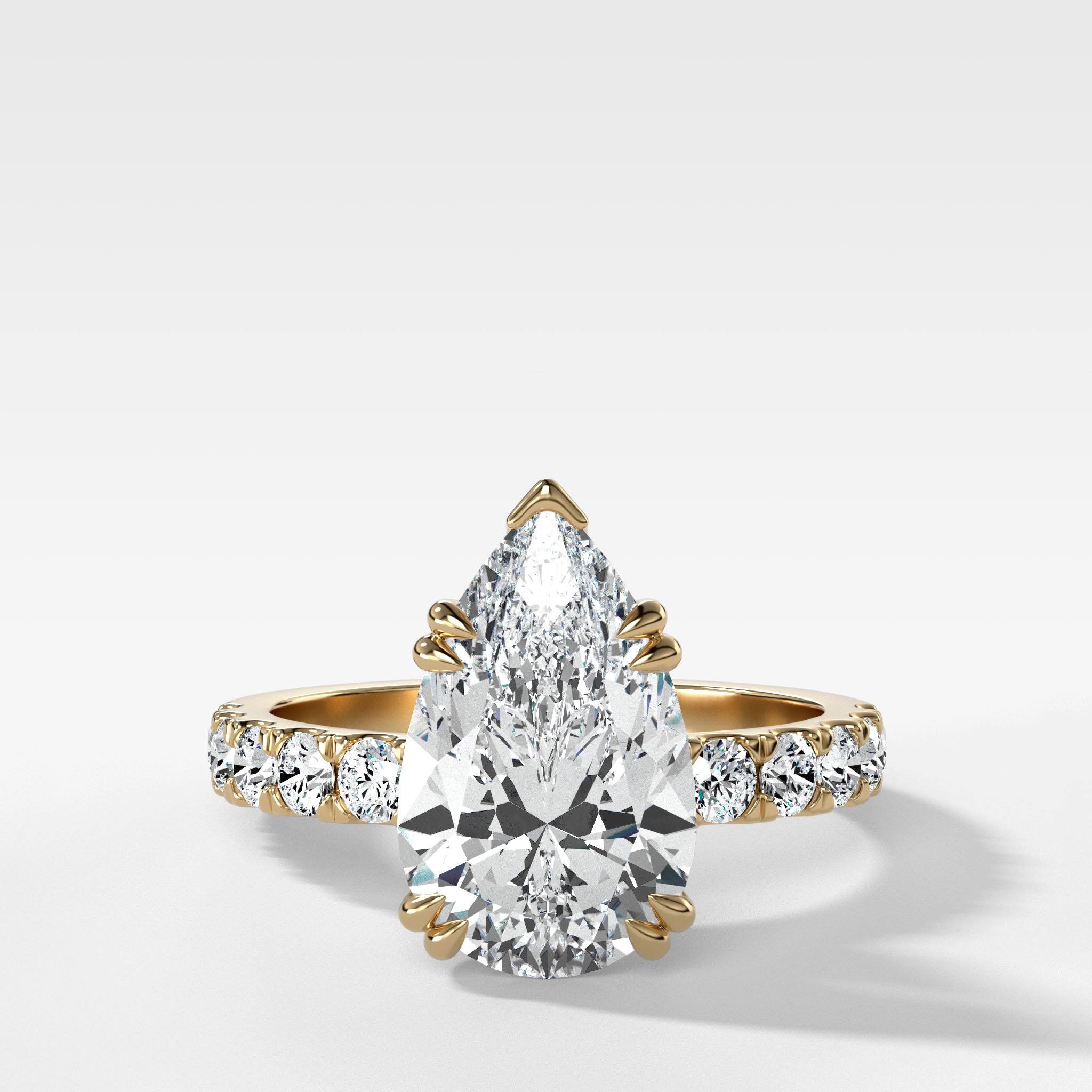Zenith Engagement Ring With Pear Cut Diamond