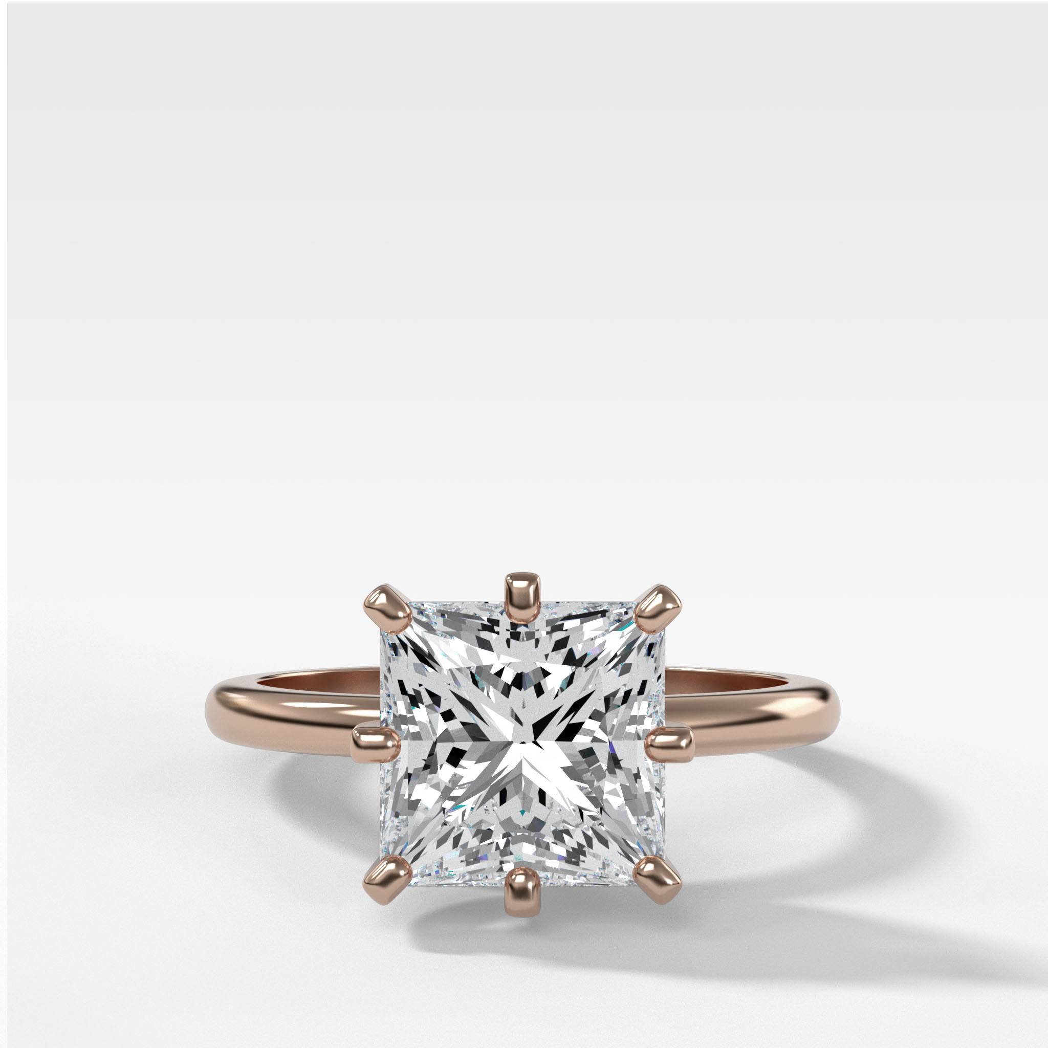 Nova Solitaire Engagement Ring With Princess Cut Diamond