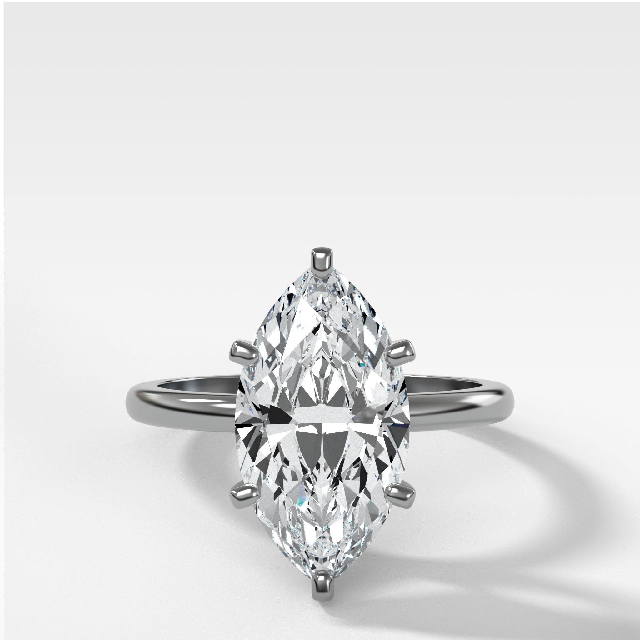 Nova Solitaire Engagement Ring With Marquise Cut Diamond