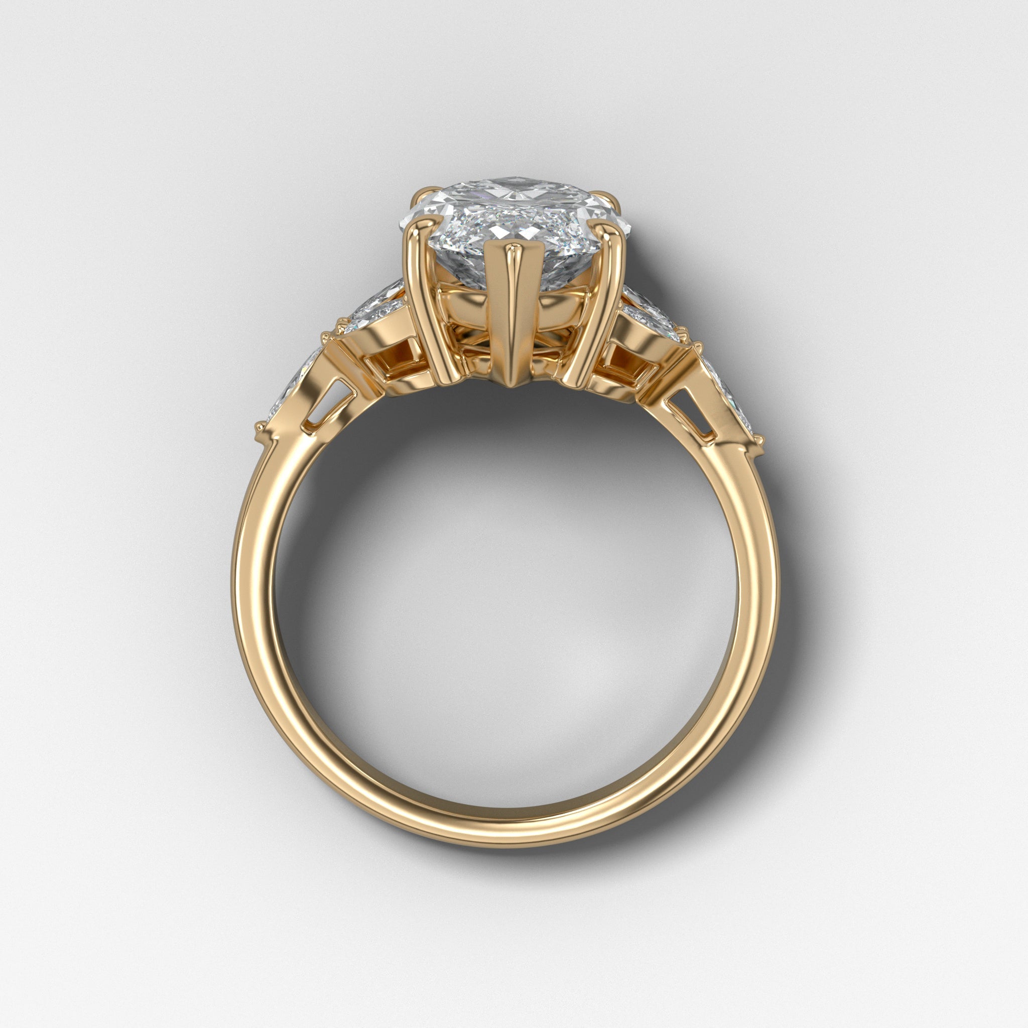 Laurel Engagement Ring With North South Marquise Cut Diamond