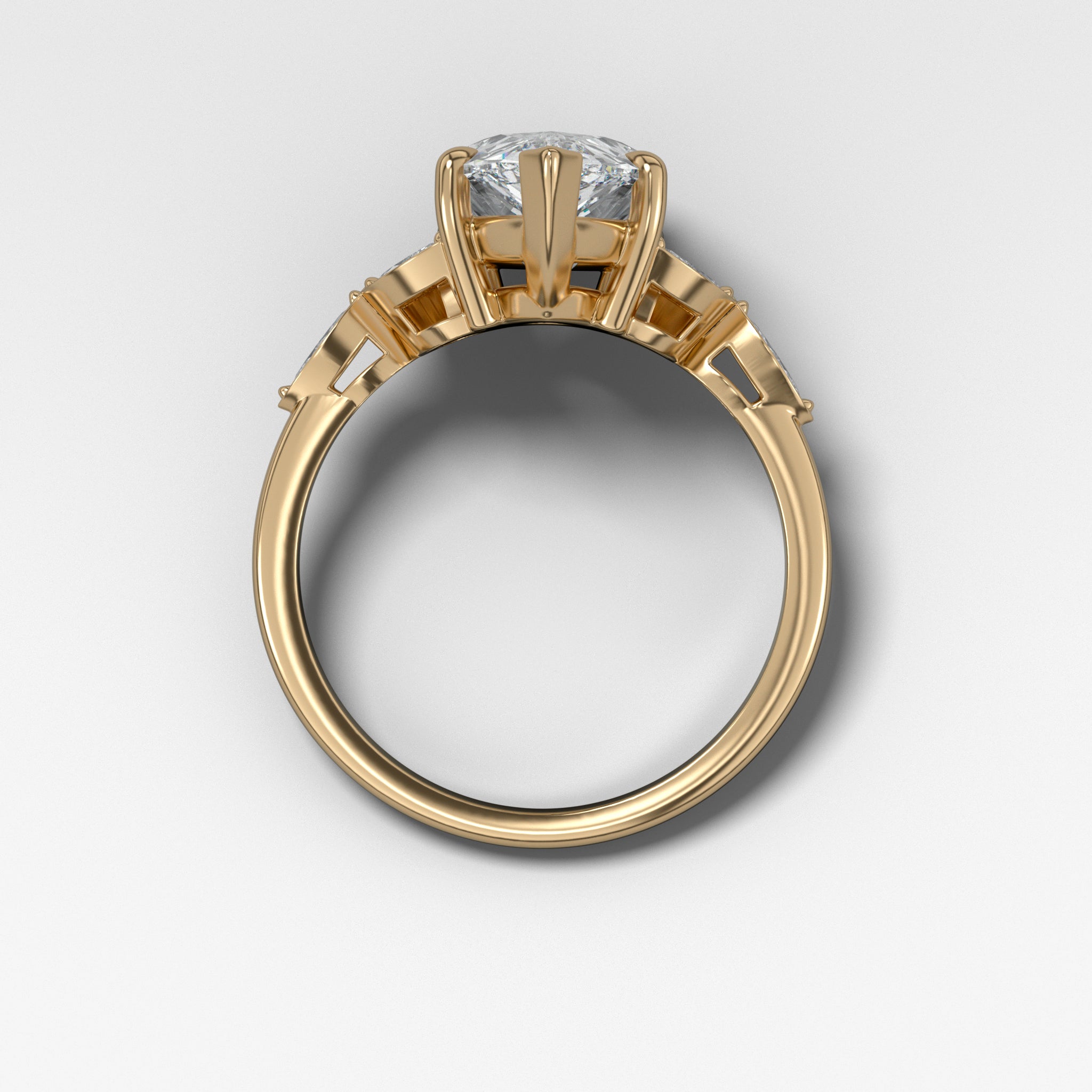 Laurel Engagement Ring With Pear Cut Diamond