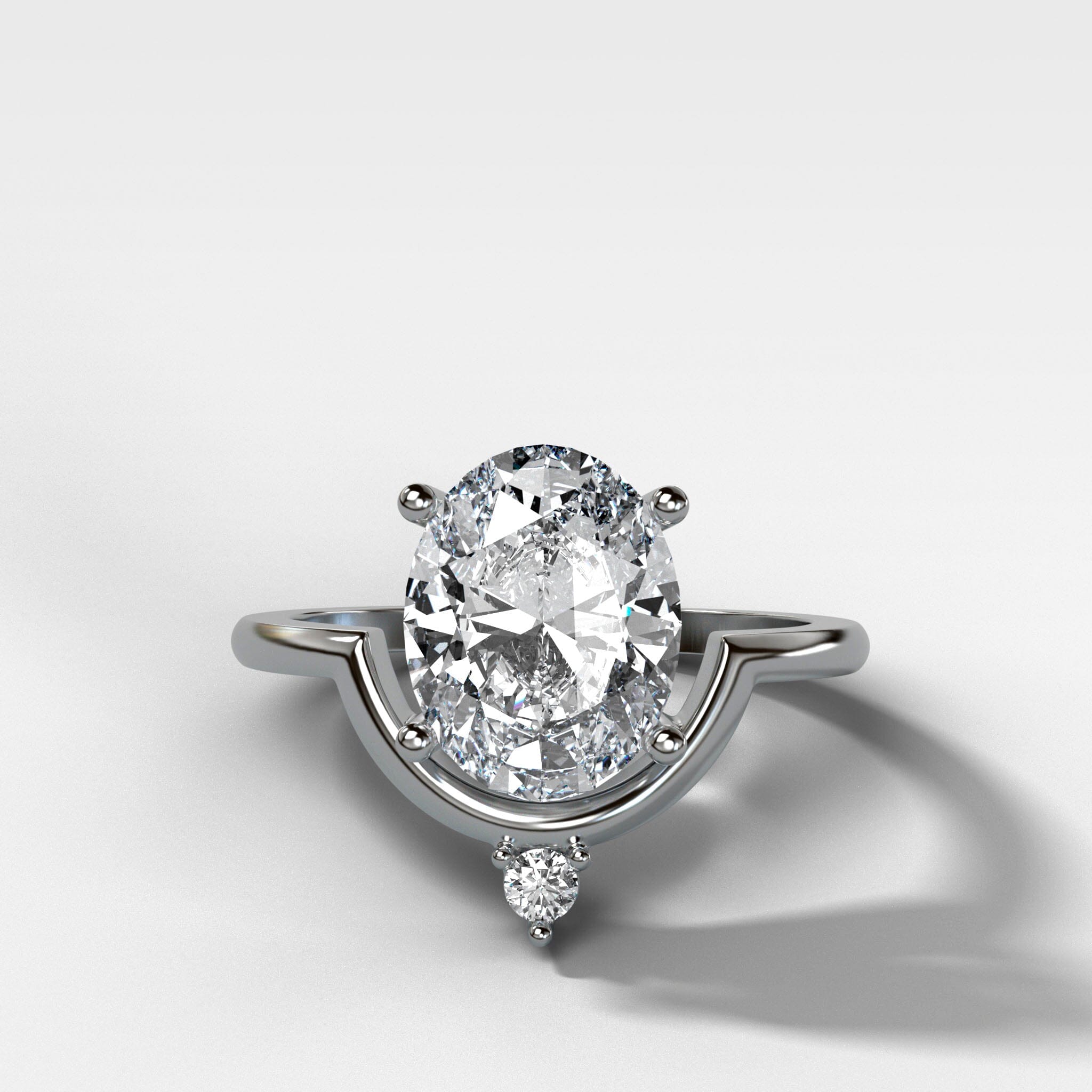 Taurus Engagement Ring with an Oval cut