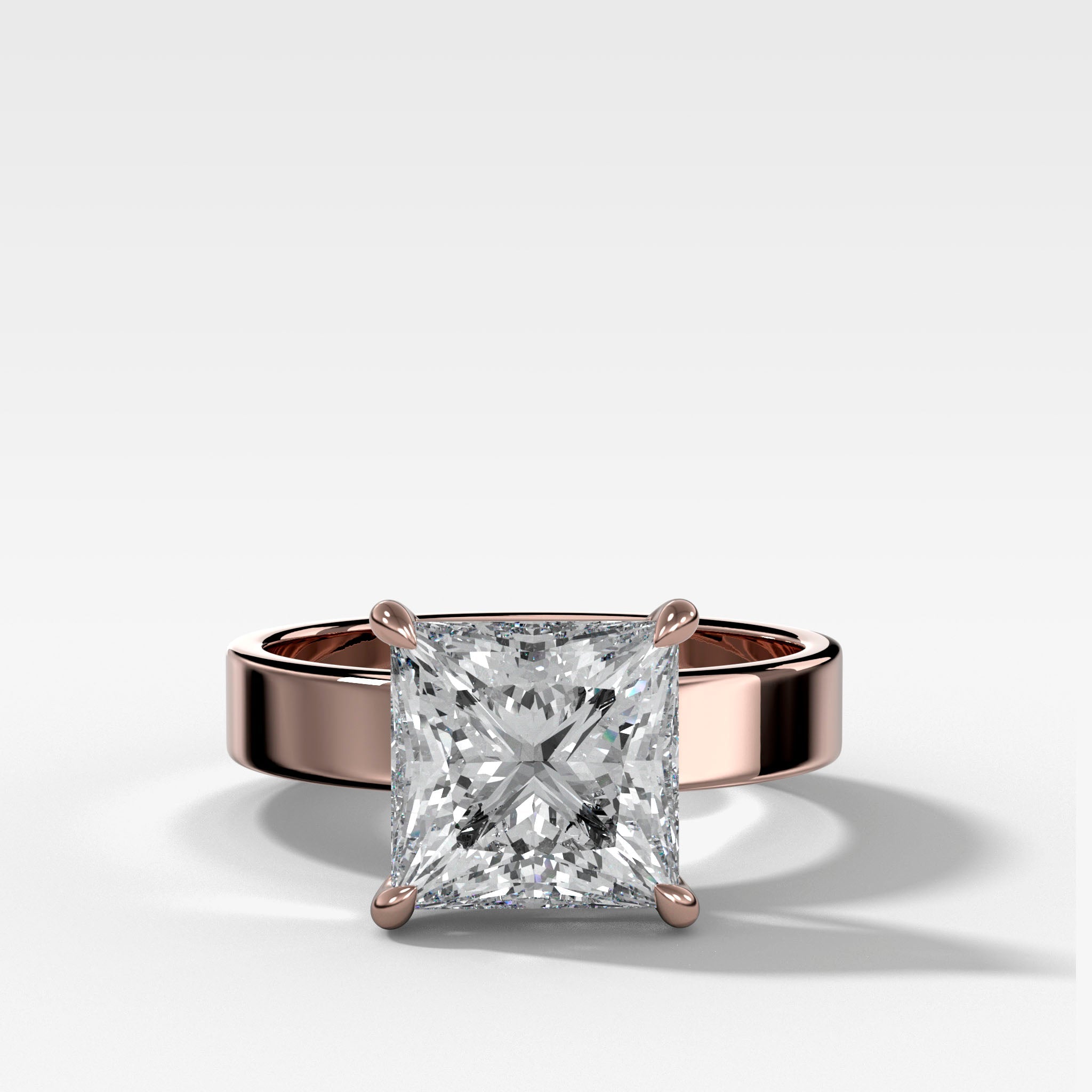 Finest Solitaire Engagement Ring With Princess Cut Diamond