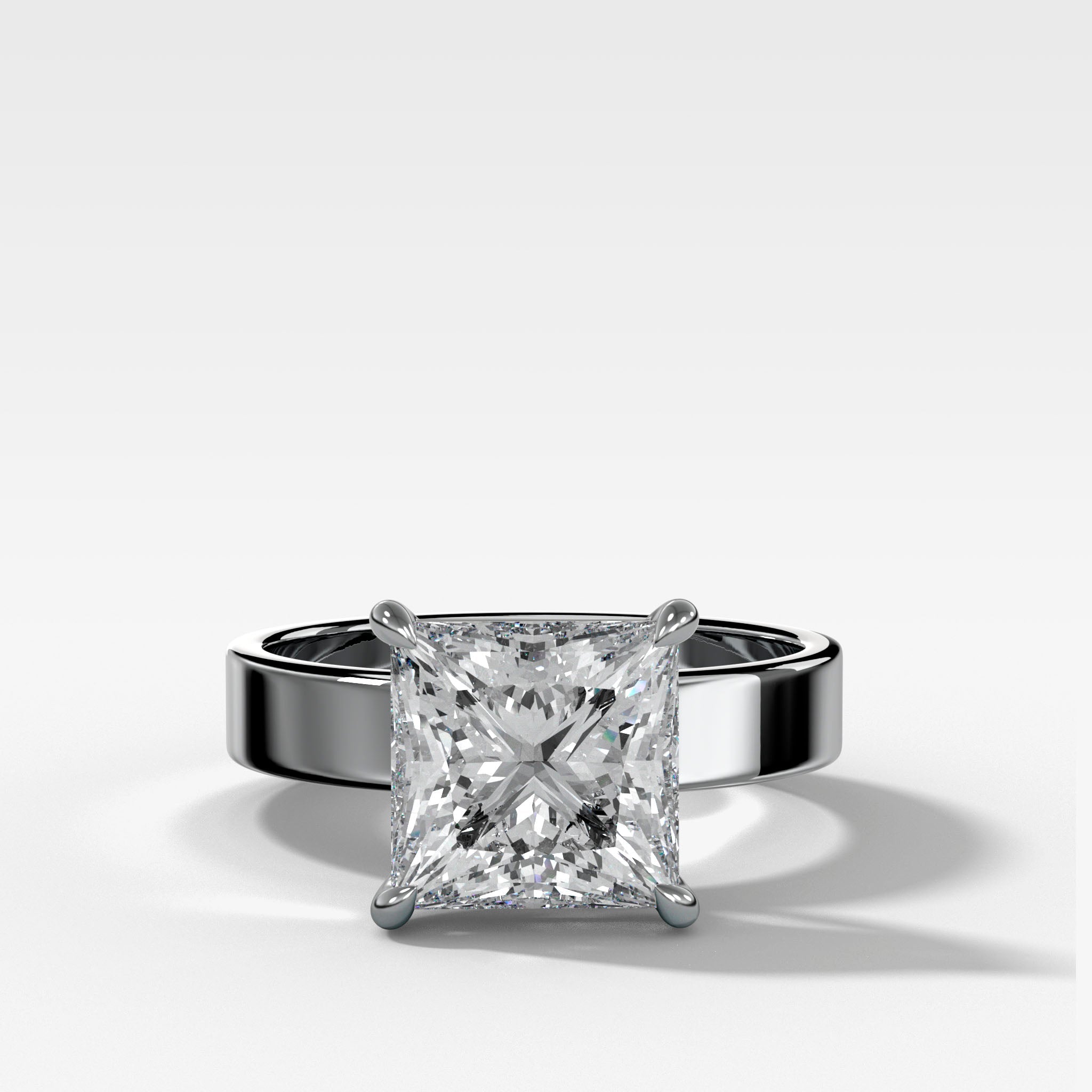 Finest Solitaire Engagement Ring With Princess Cut Diamond