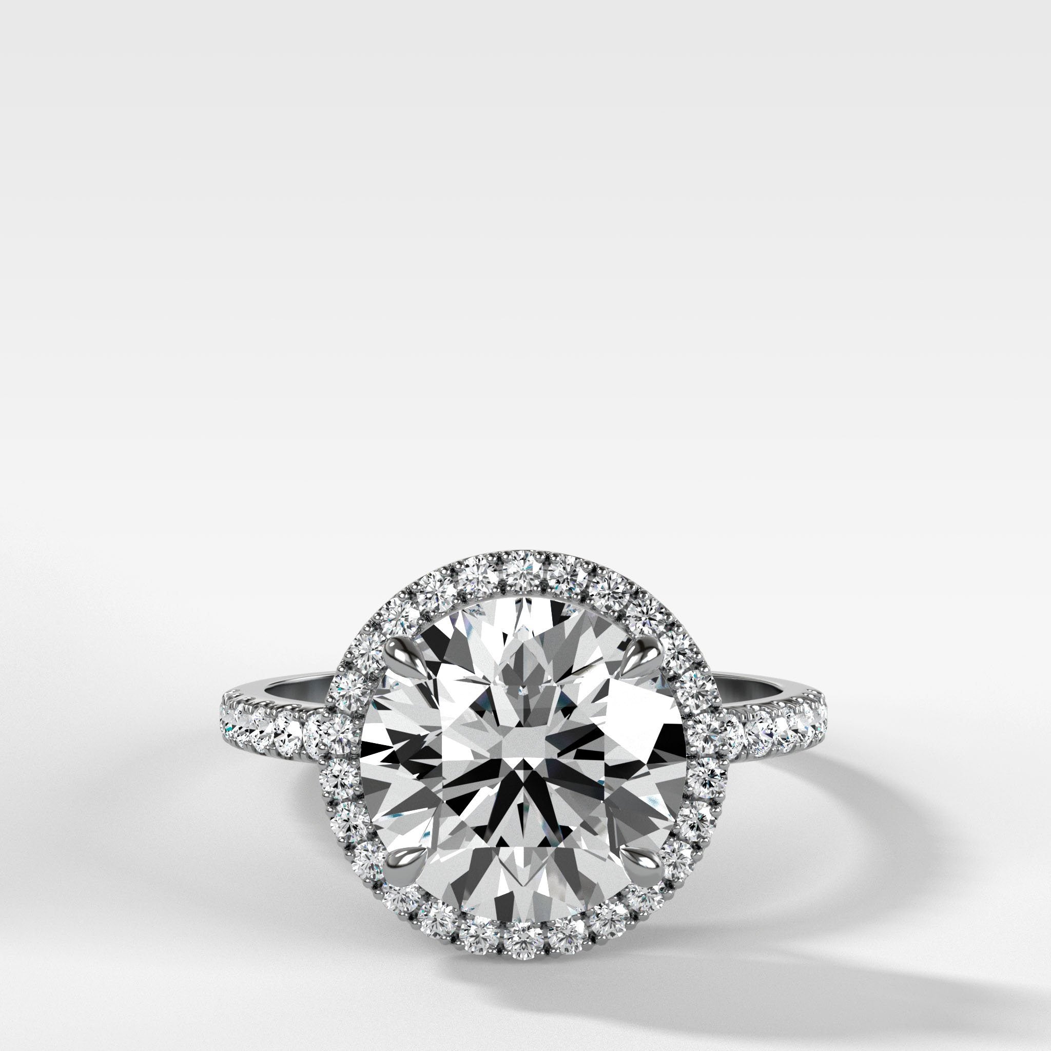 Aurora Pavé Halo Ring With Round Cut