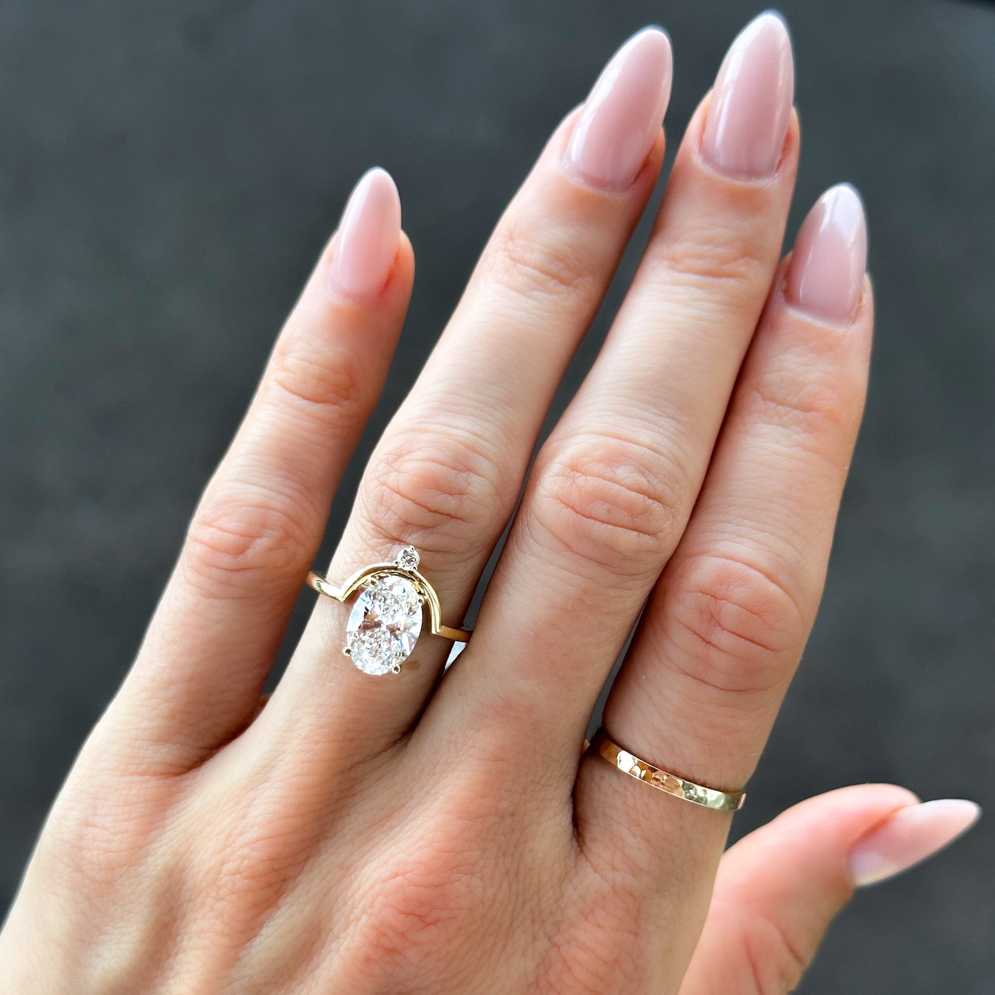 Taurus Engagement Ring with an Oval cut