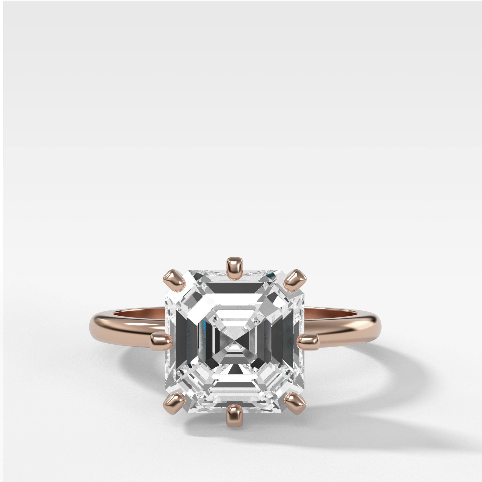 Nova Solitaire Engagement Ring With Asscher Cut Diamond