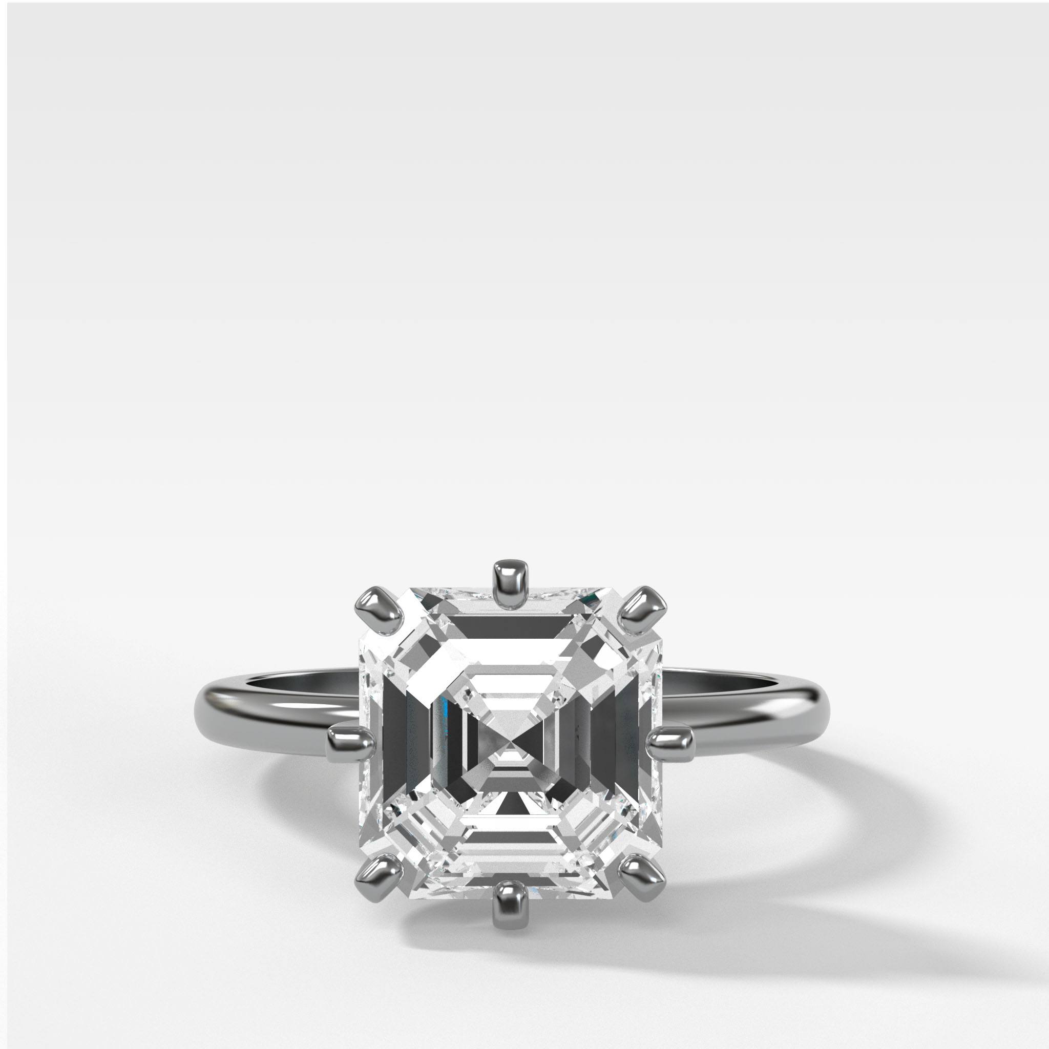 Nova Solitaire Engagement Ring With Asscher Cut Diamond