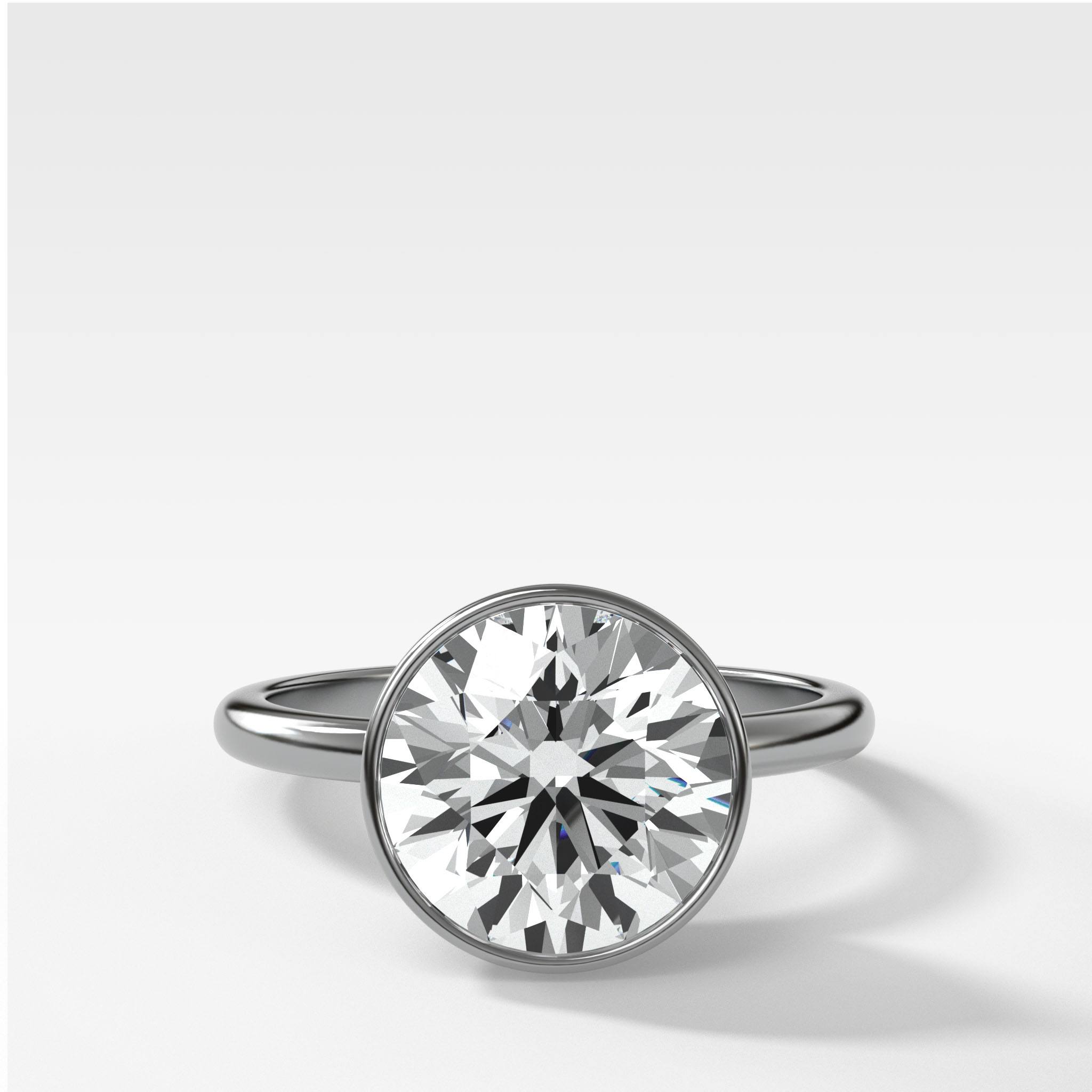 Penumbra Bezel Set Engagement Ring With Round Cut