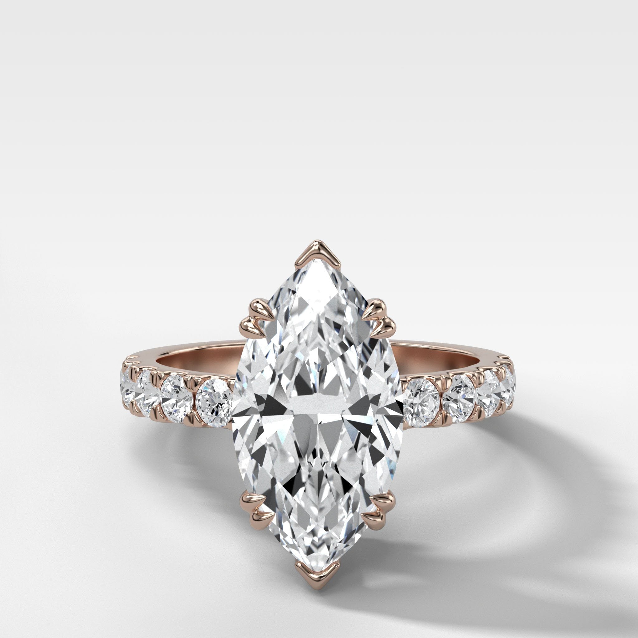 Zenith Engagement Ring With Marquise Cut Diamond