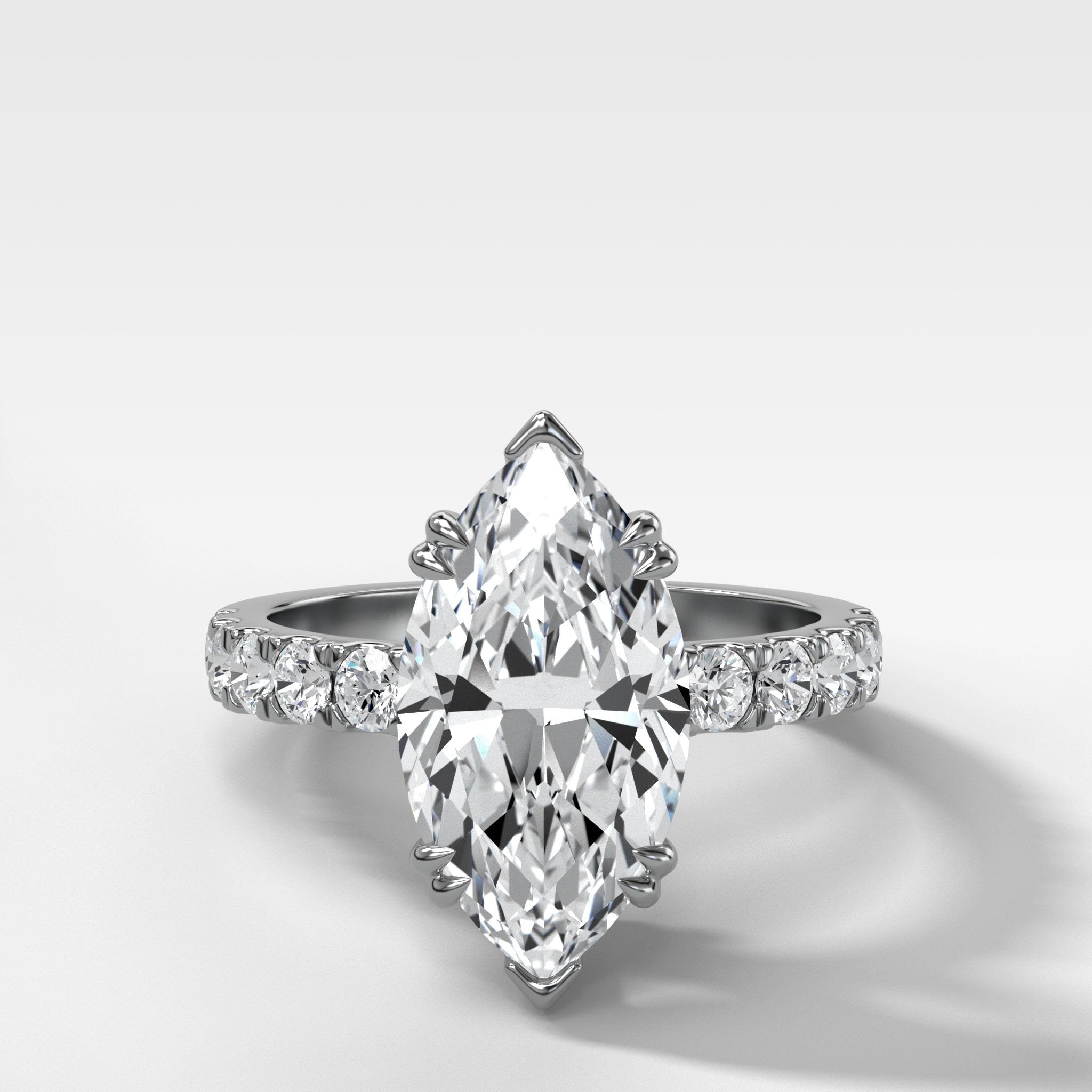 Zenith Engagement Ring With Marquise Cut Diamond