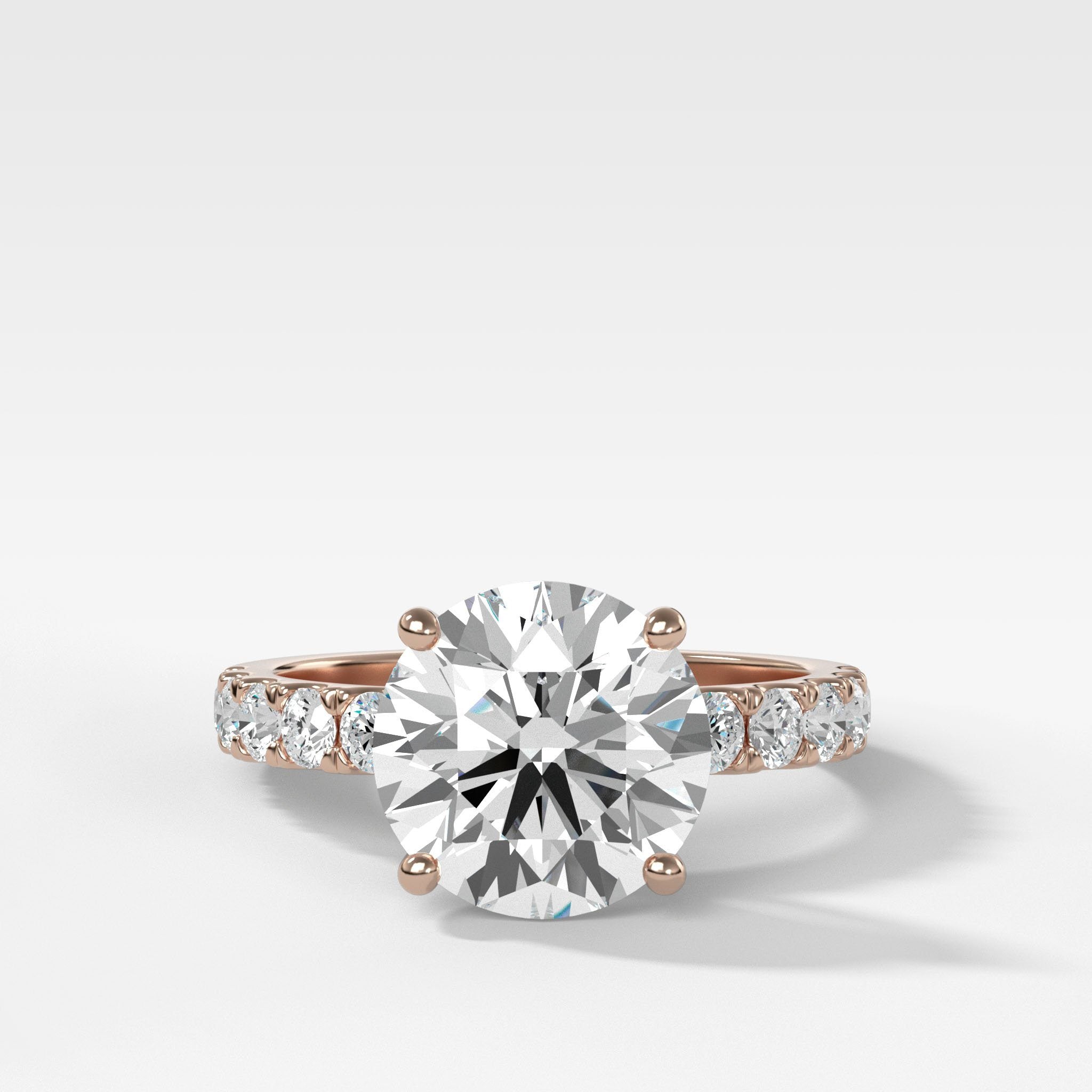Zenith Engagement Ring With Round Cut Diamond