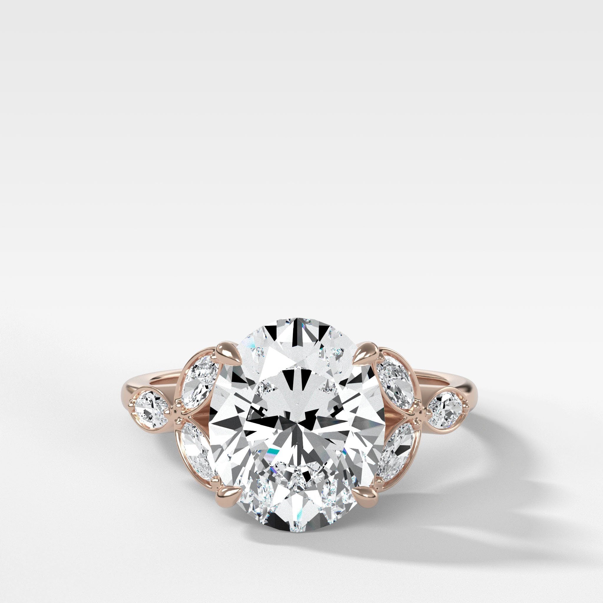 Laurel Engagement Ring With Oval Cut Diamond