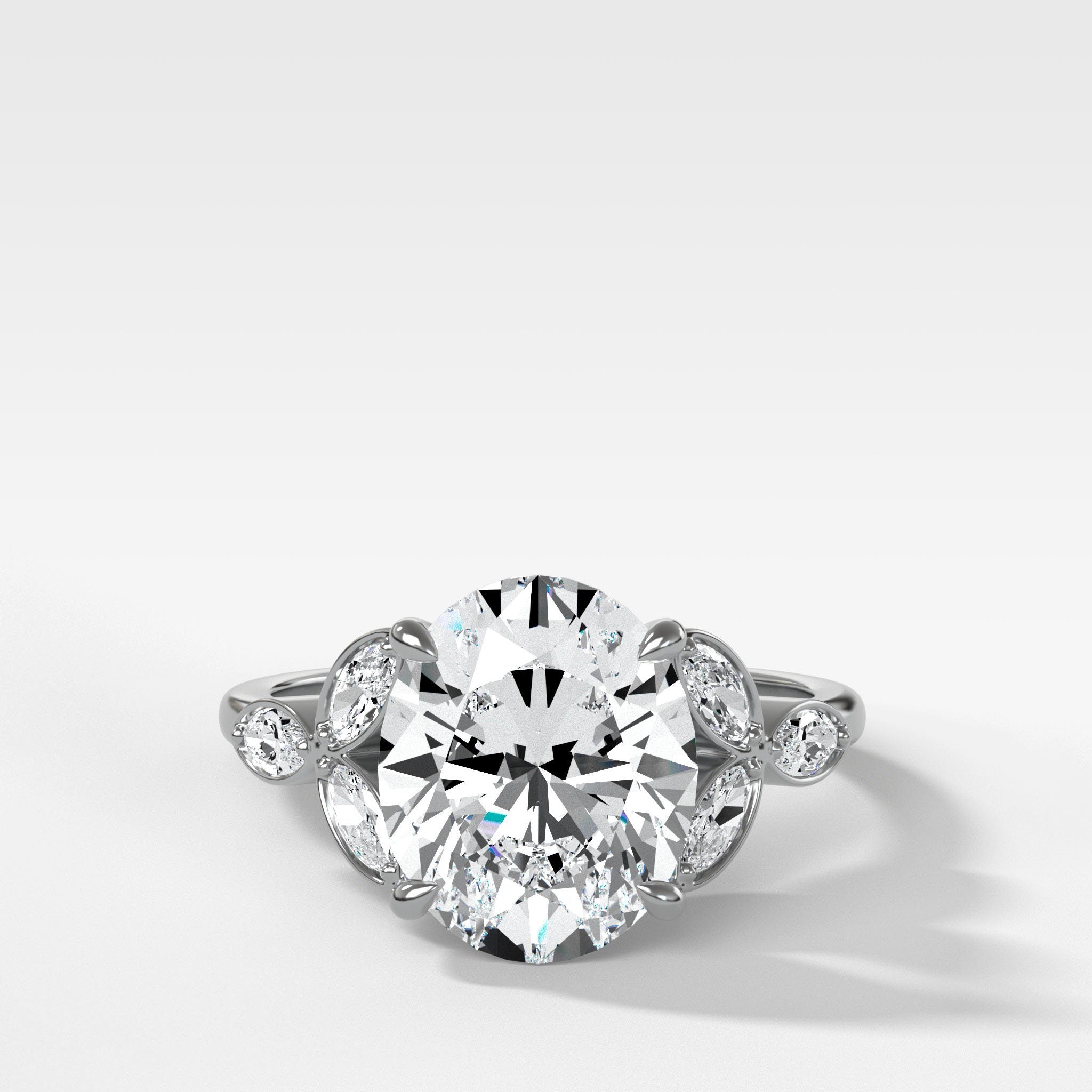 Laurel Engagement Ring With Oval Cut Diamond