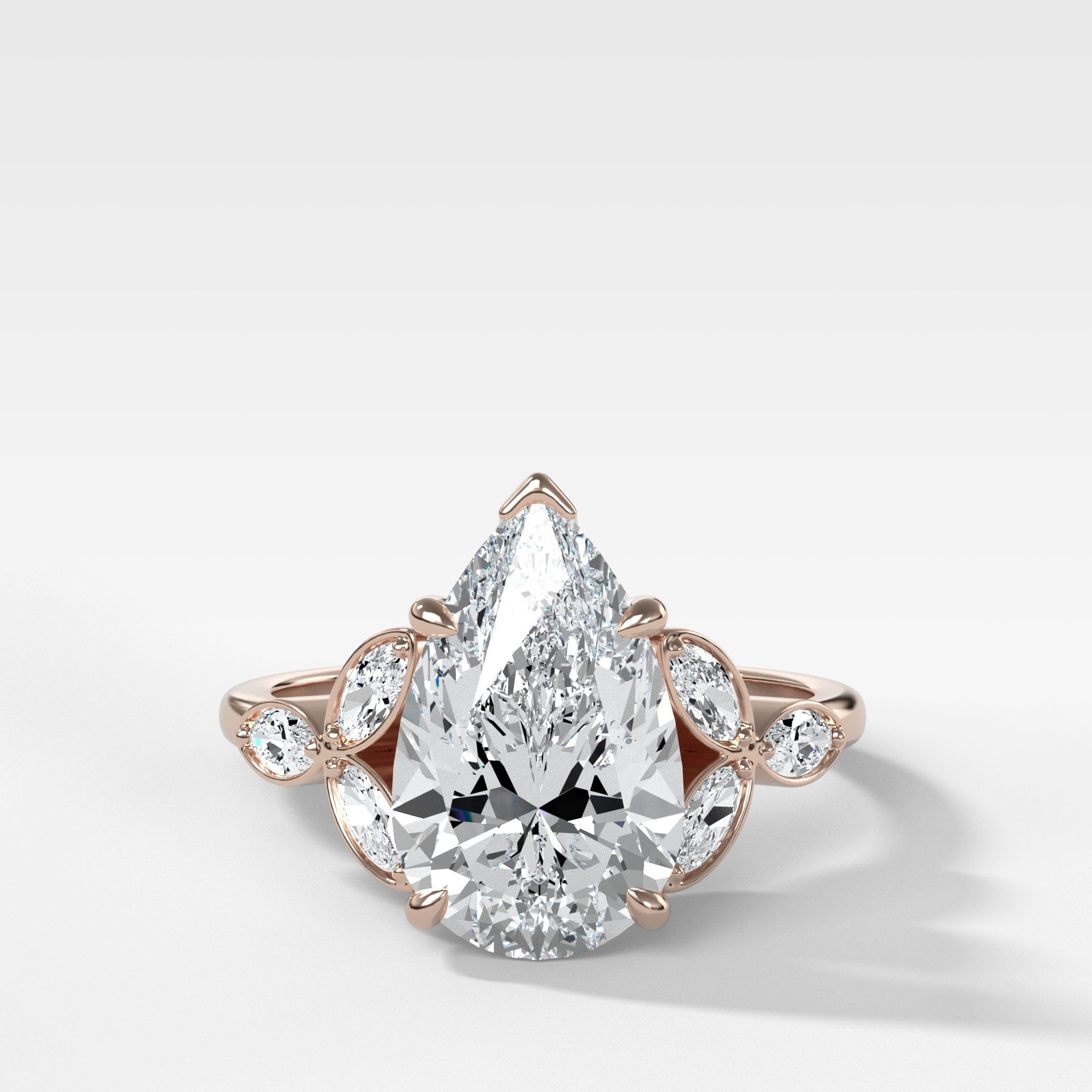 Laurel Engagement Ring With Pear Cut Diamond