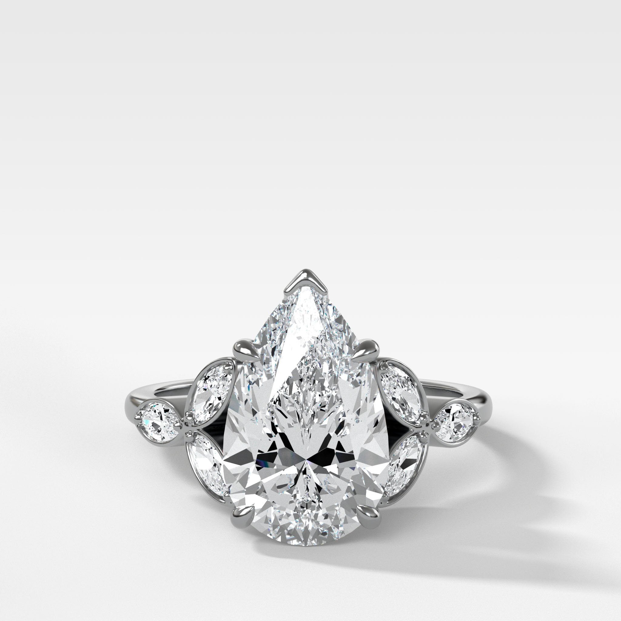 Laurel Engagement Ring With Pear Cut Diamond
