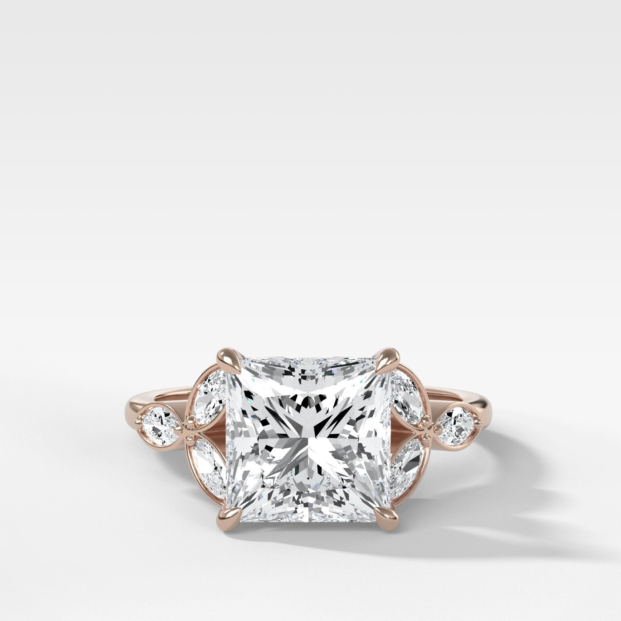 Laurel Engagement Ring With Princess Cut Diamond