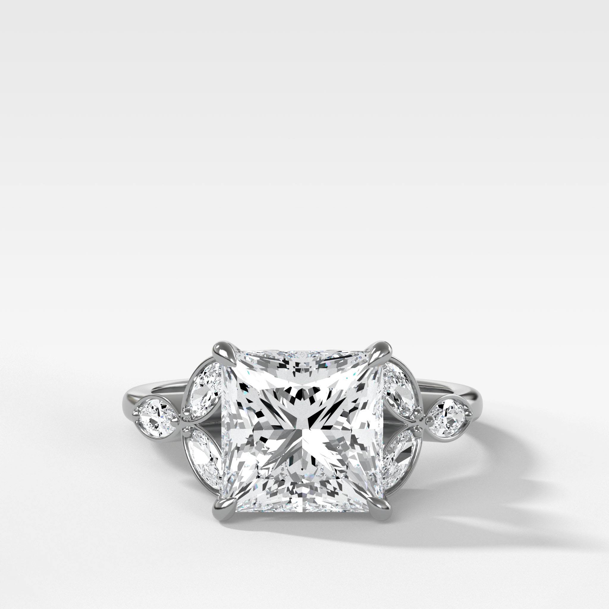 Laurel Engagement Ring With Princess Cut Diamond