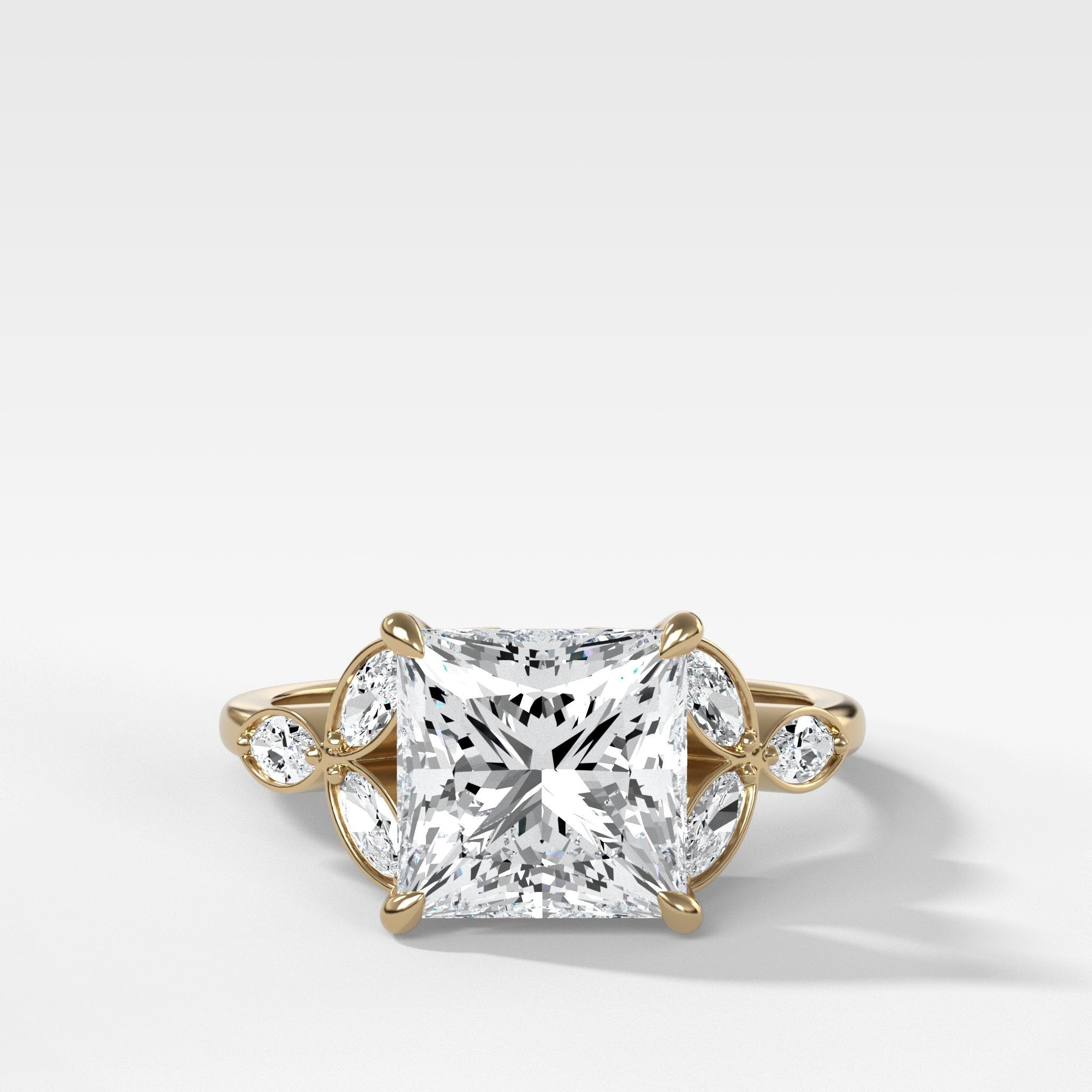 Laurel Engagement Ring With Princess Cut Diamond