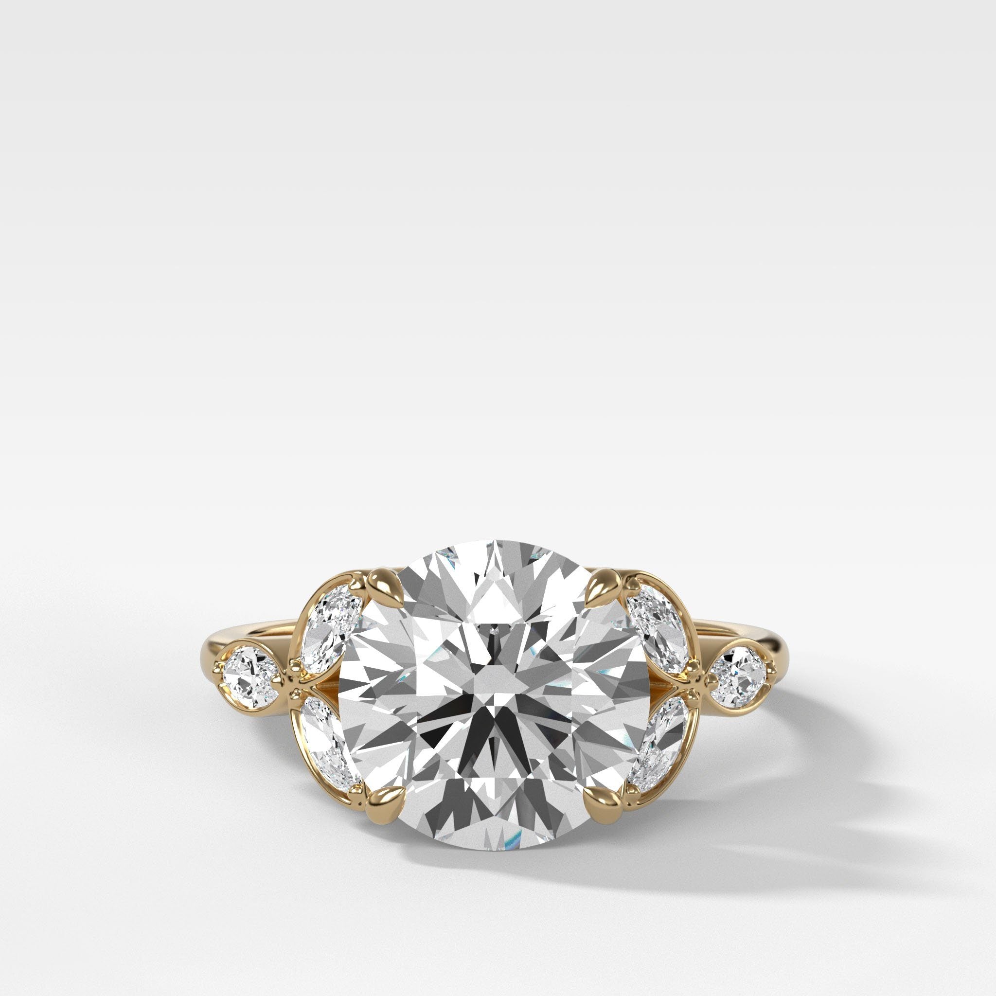 Laurel Engagement Ring With Round Cut Diamond