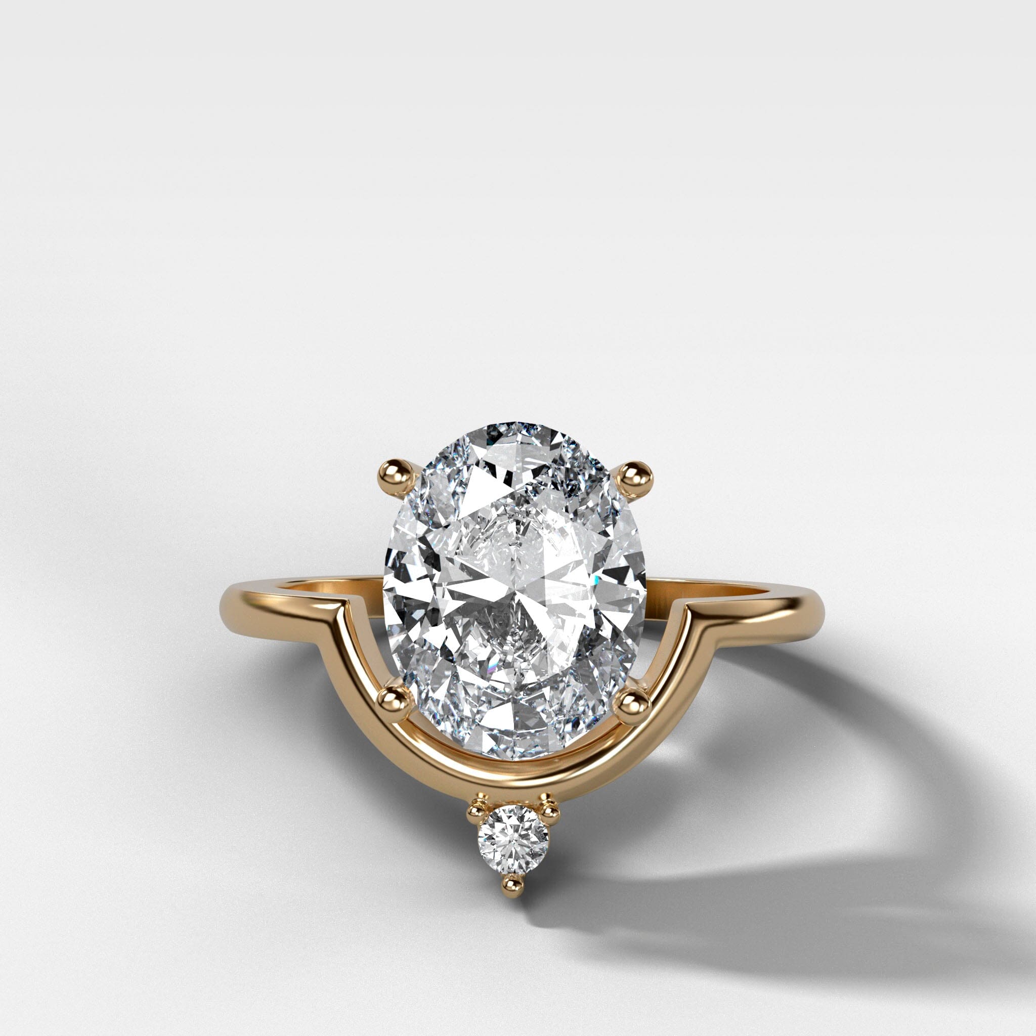 Taurus Engagement Ring with an Oval cut