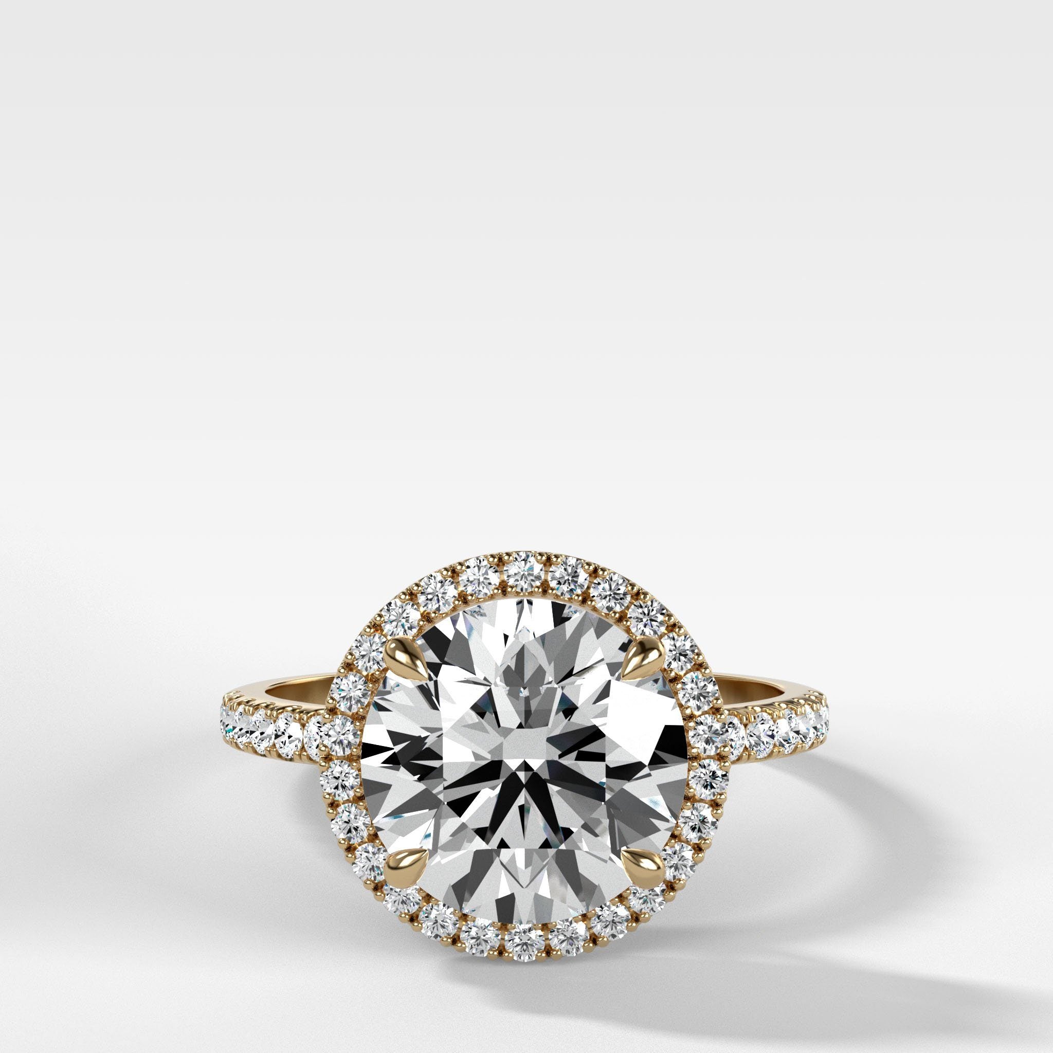 Aurora Pavé Halo Ring With Round Cut