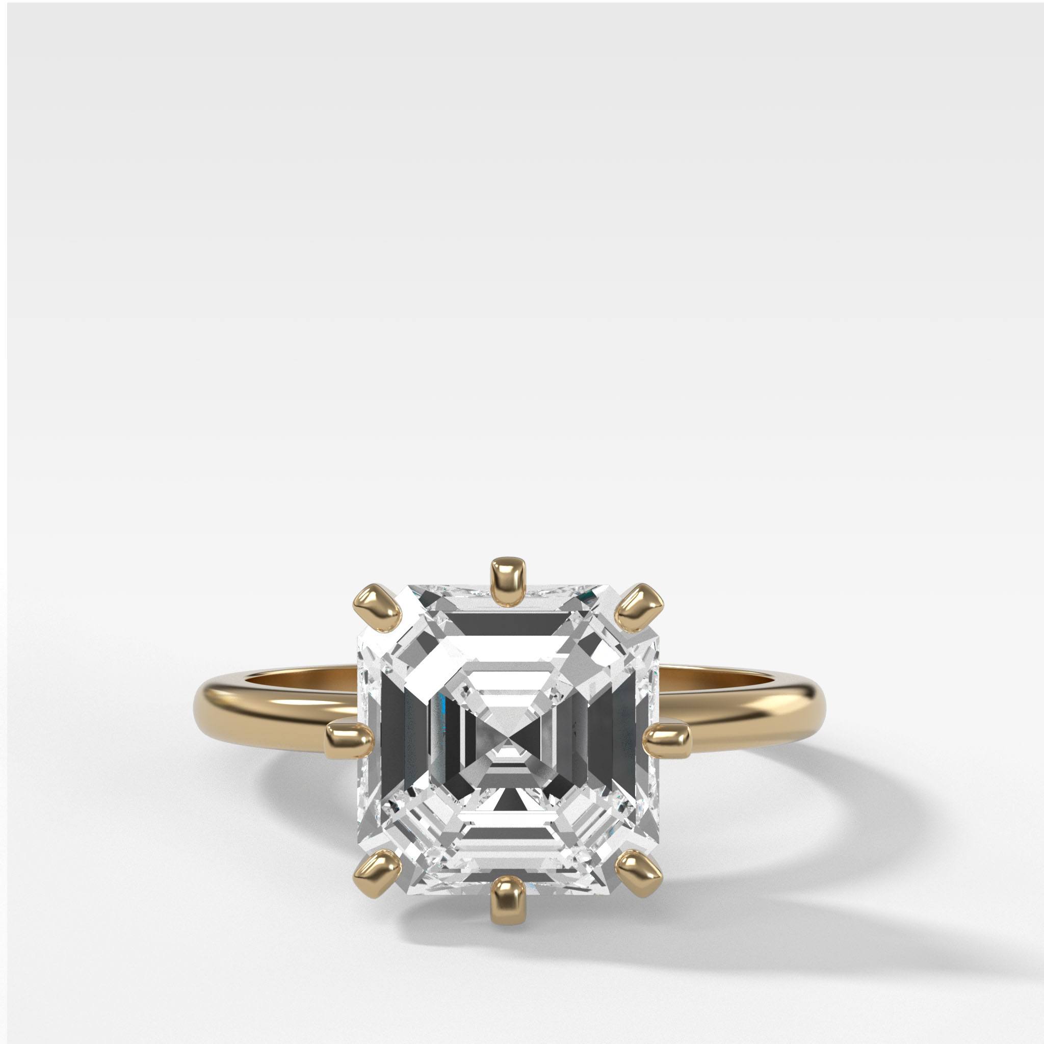 Nova Solitaire Engagement Ring With Asscher Cut Diamond