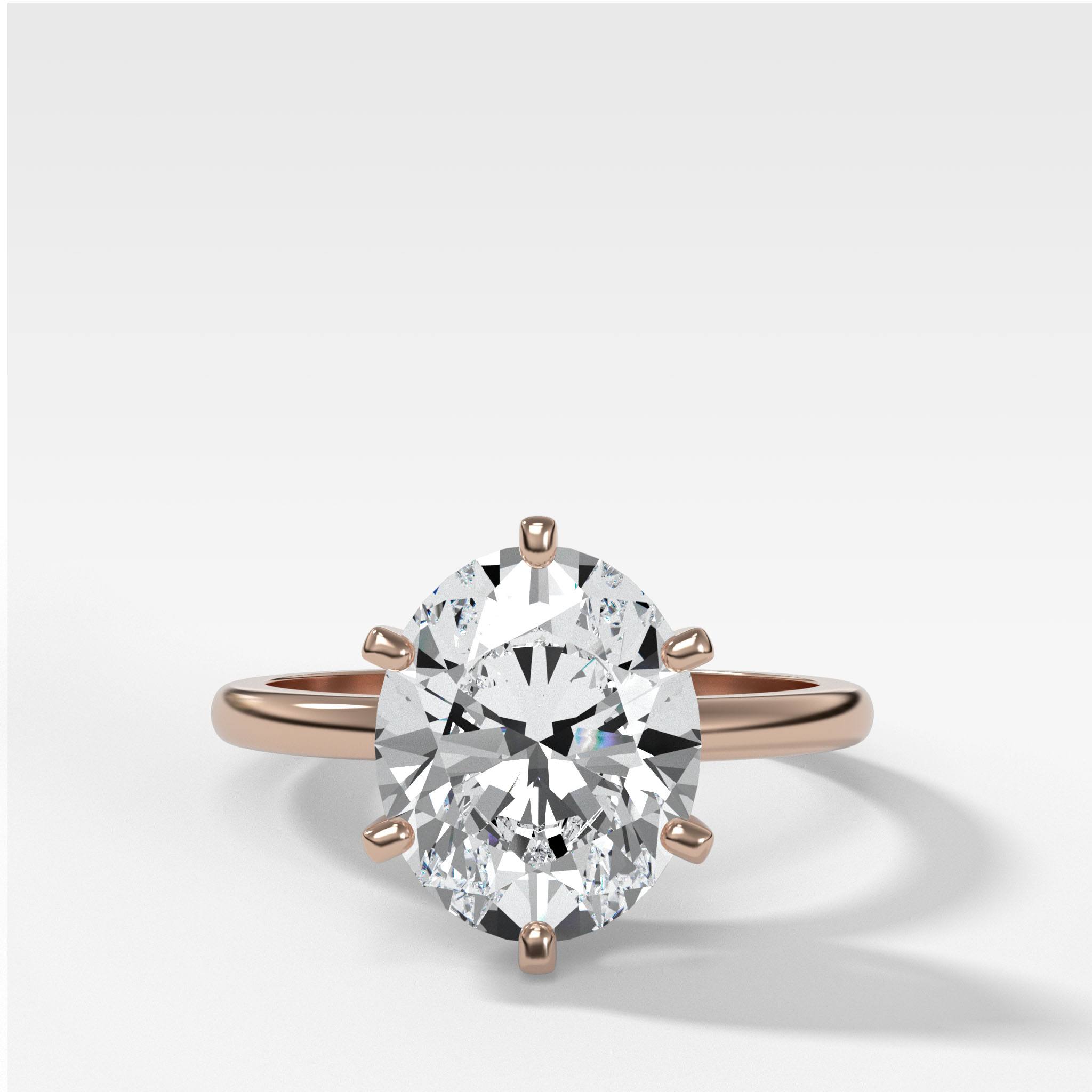 Nova Solitaire Engagement Ring With Oval Cut Diamond