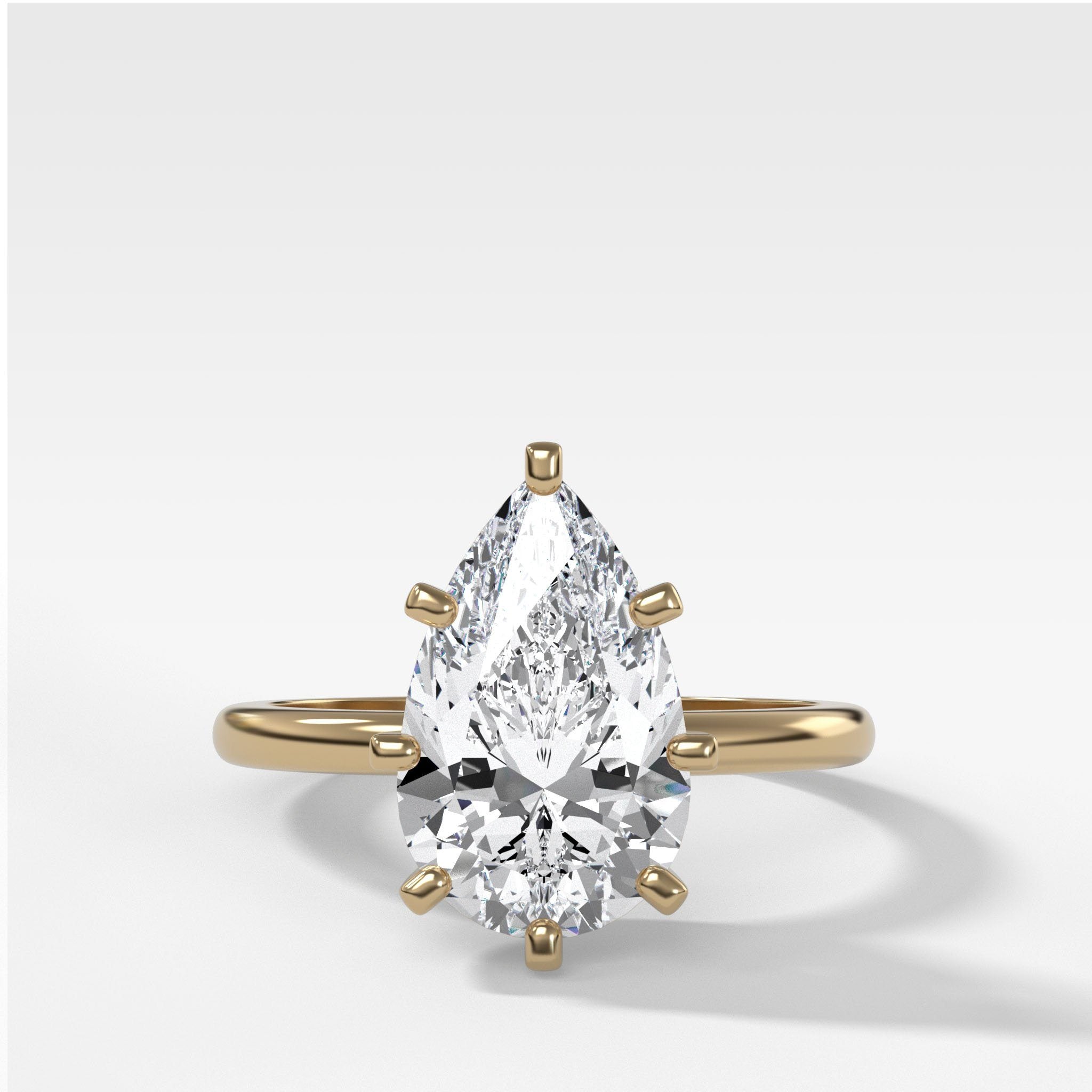 Nova Solitaire Engagement Ring With Pear Cut Diamond