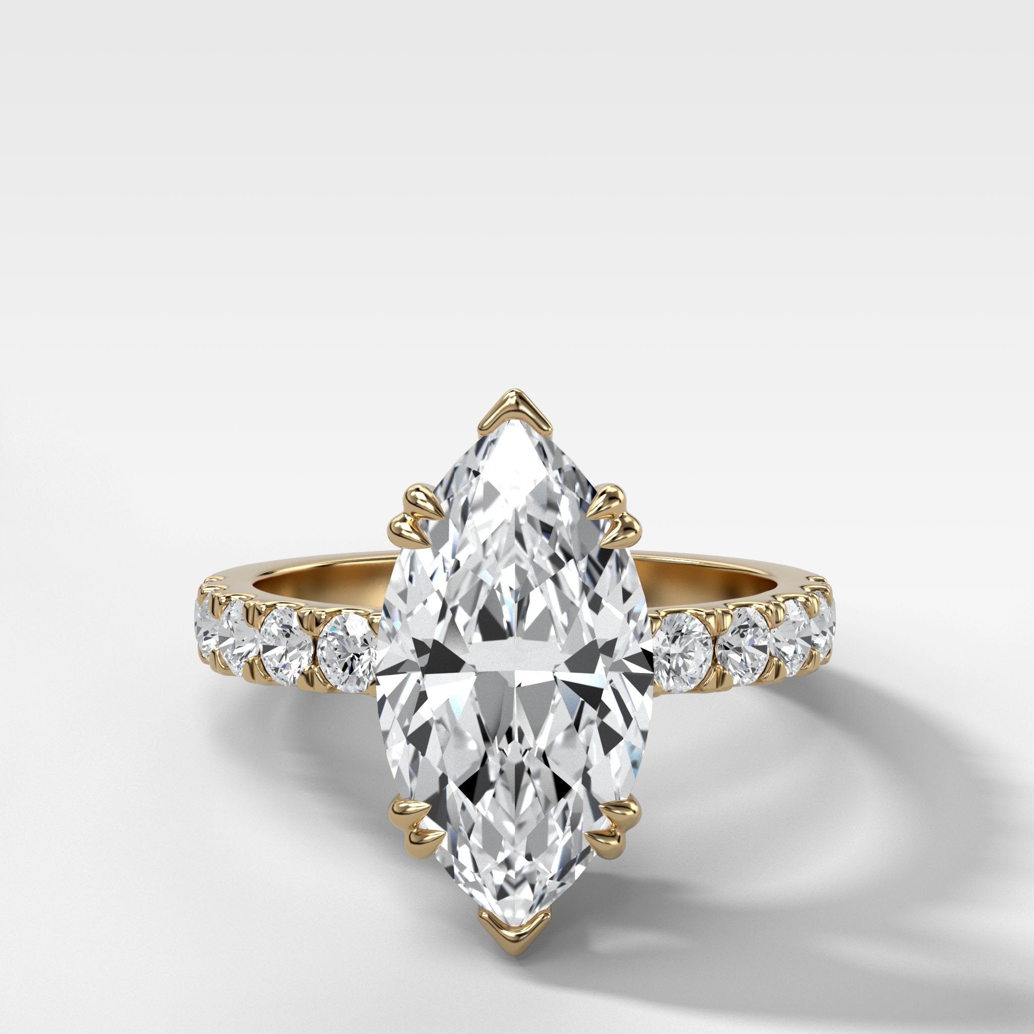 Zenith Engagement Ring With Marquise Cut Diamond