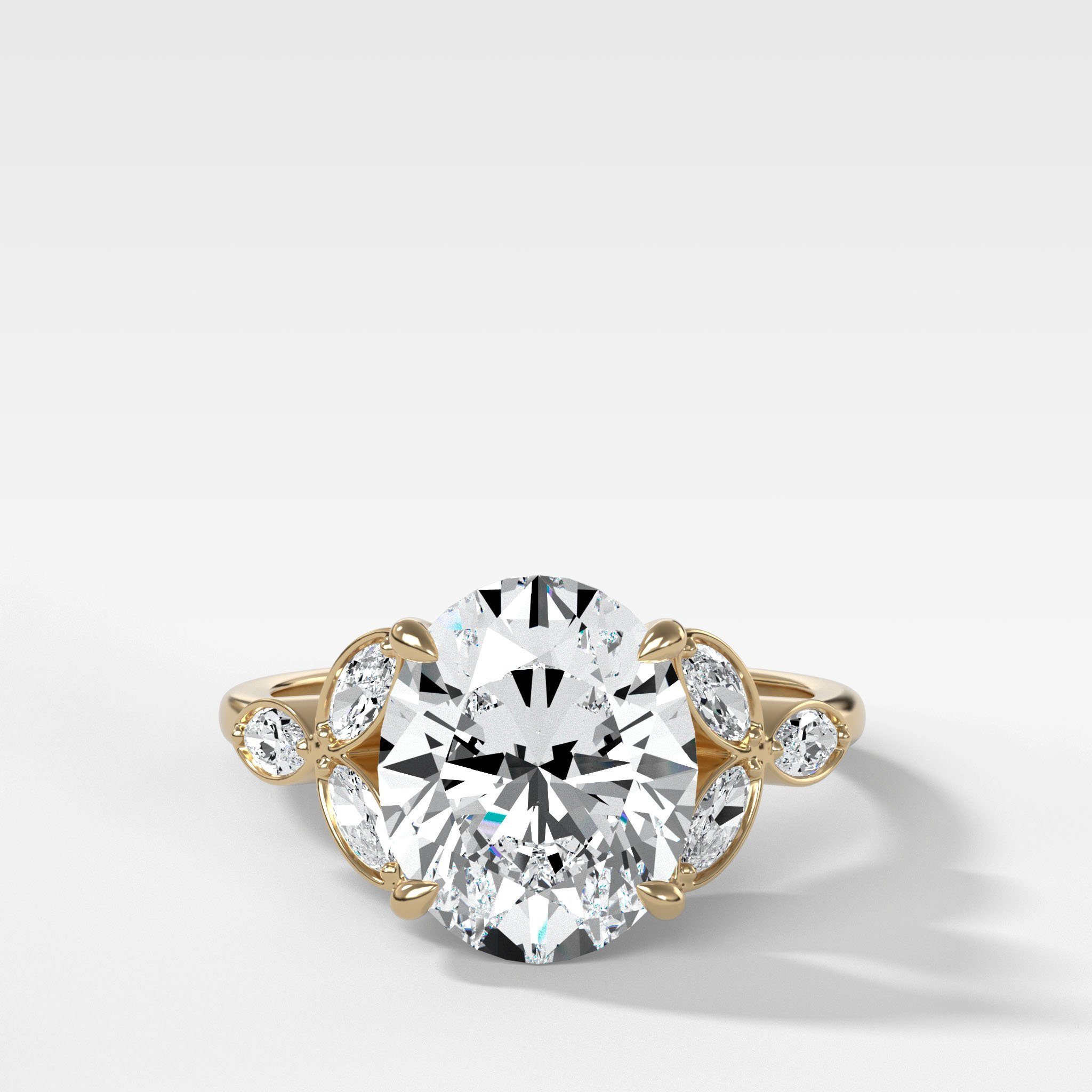 Laurel Engagement Ring With Oval Cut Diamond