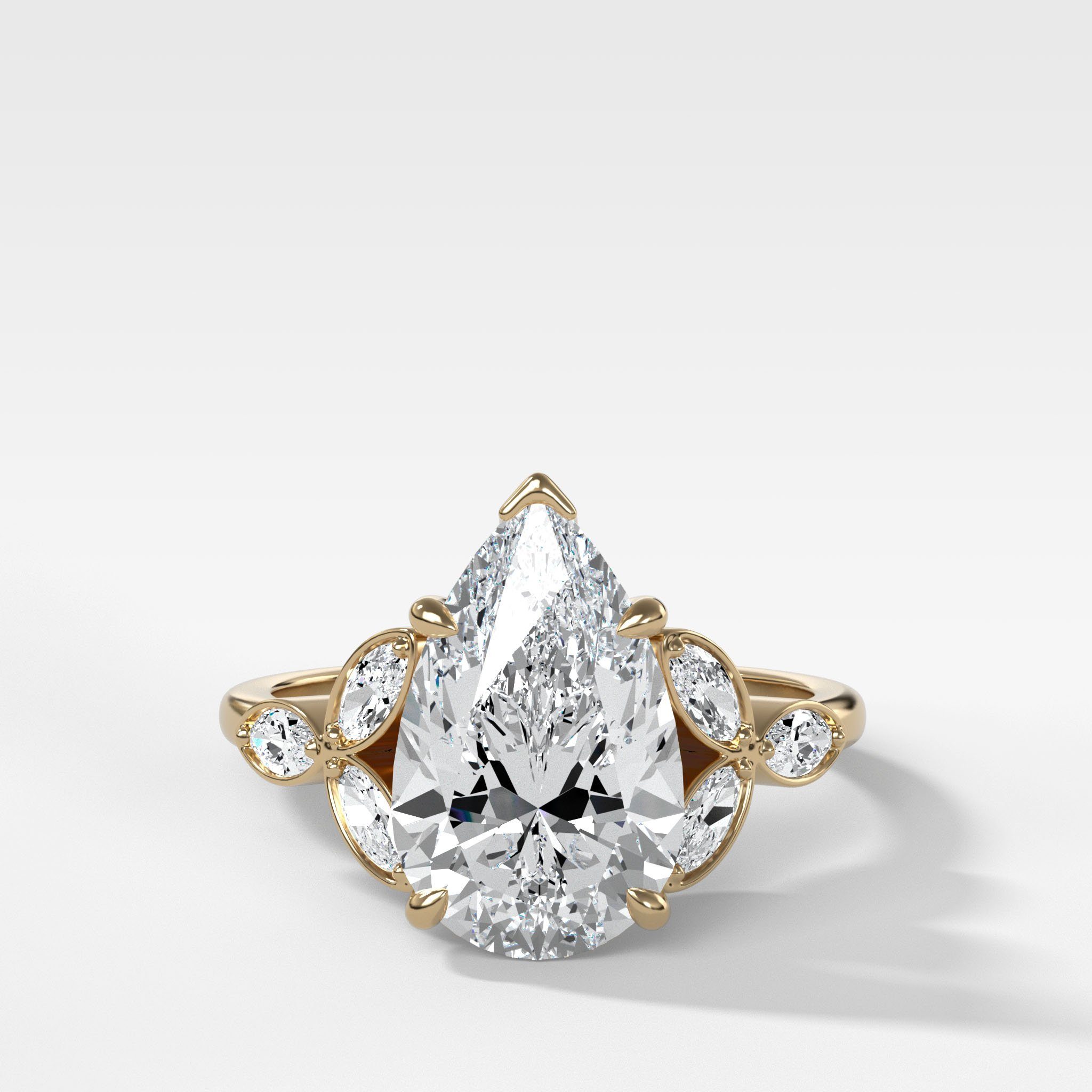 Laurel Engagement Ring With Pear Cut Diamond